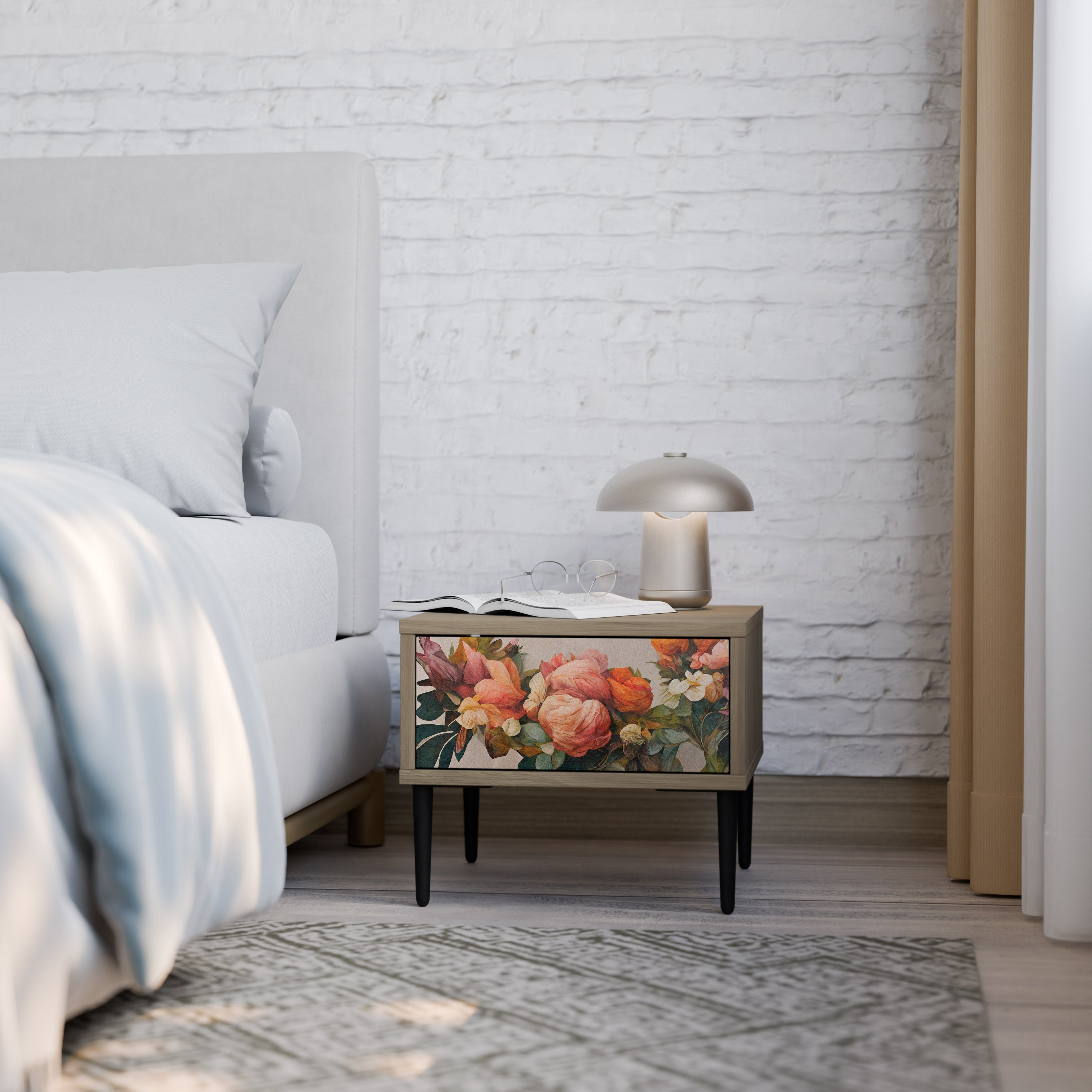 Table de chevet STYLISH BEAUTY effet chêne