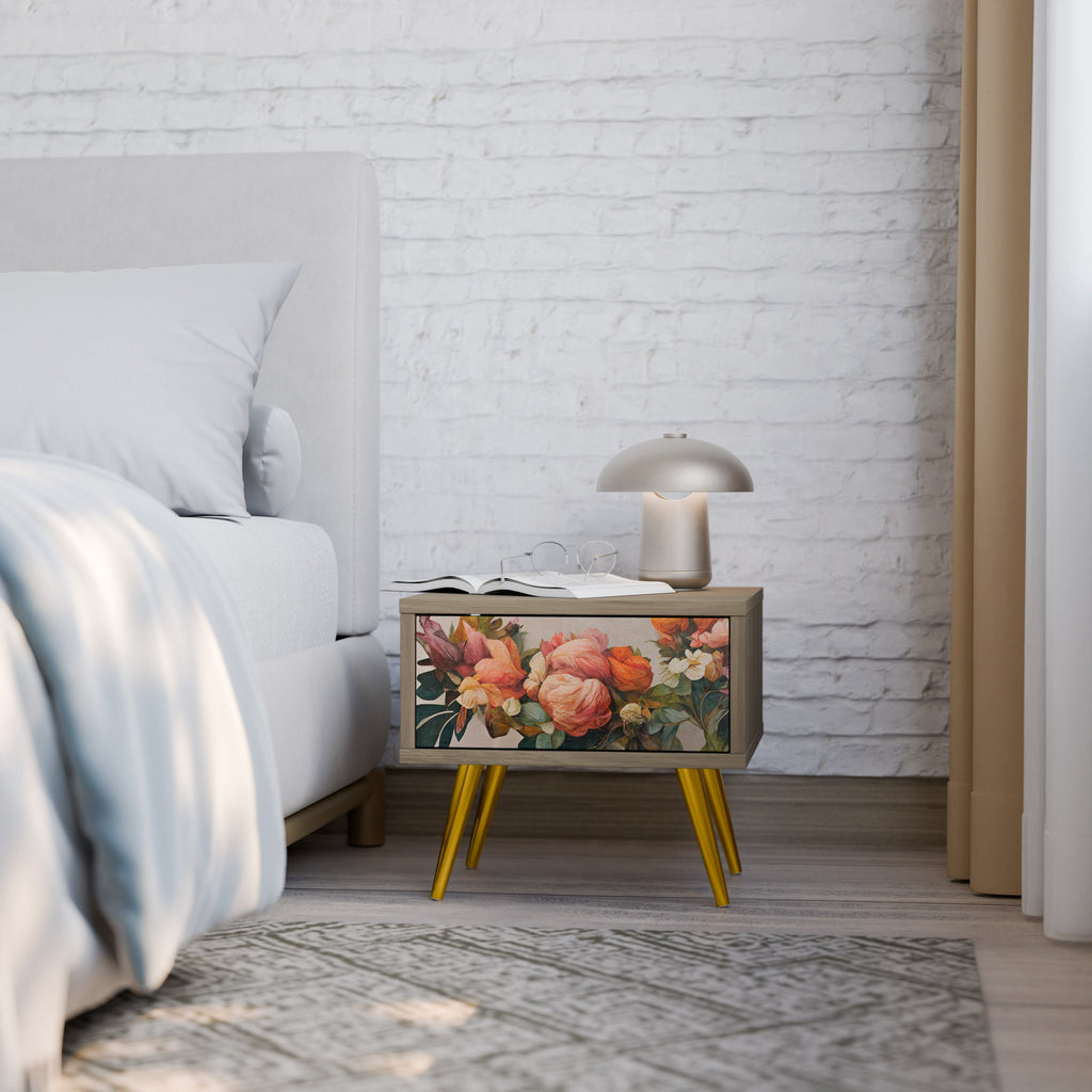 STYLISH BEAUTY Nightstand in Oak Effect