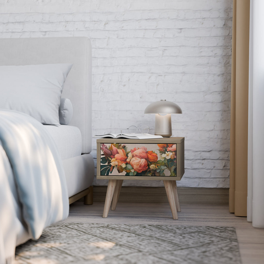 STYLISH BEAUTY Nightstand in Oak Effect