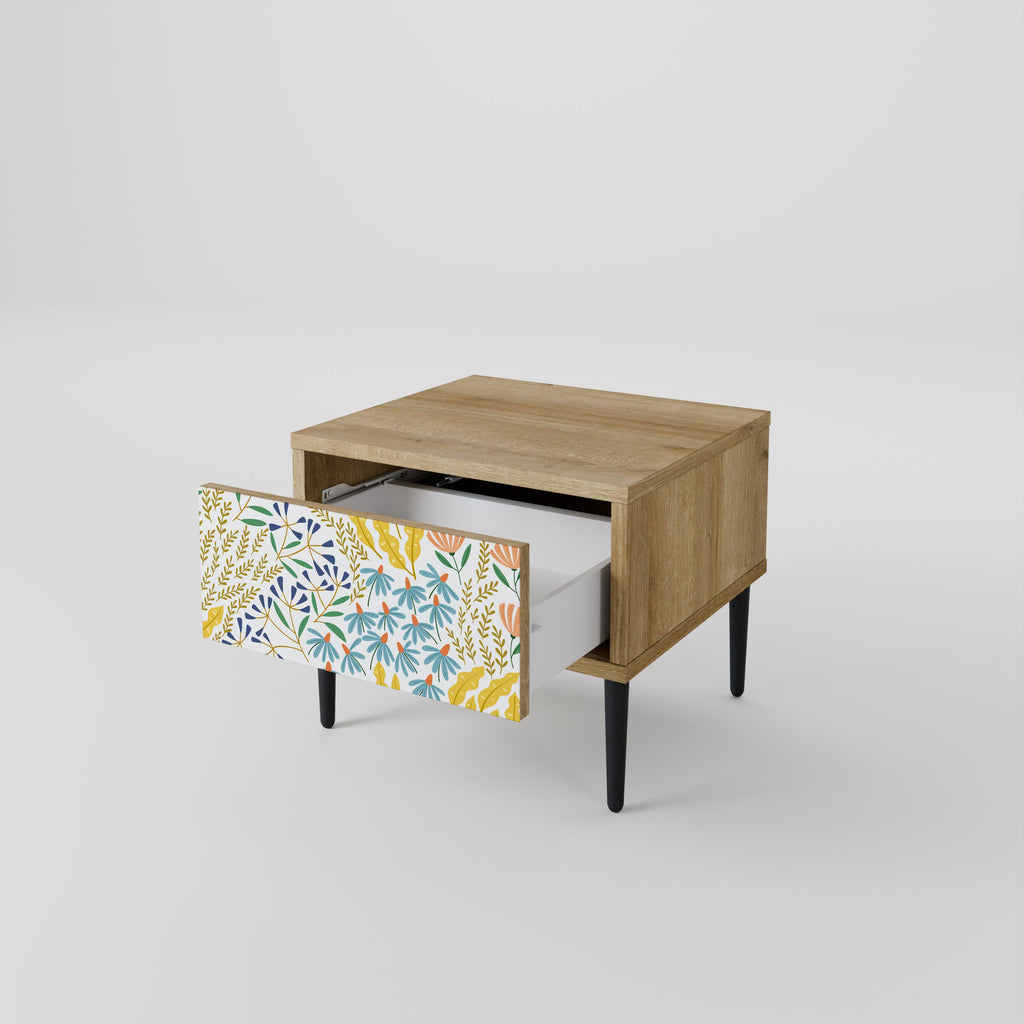 Table de chevet HELLO SPRING effet chêne