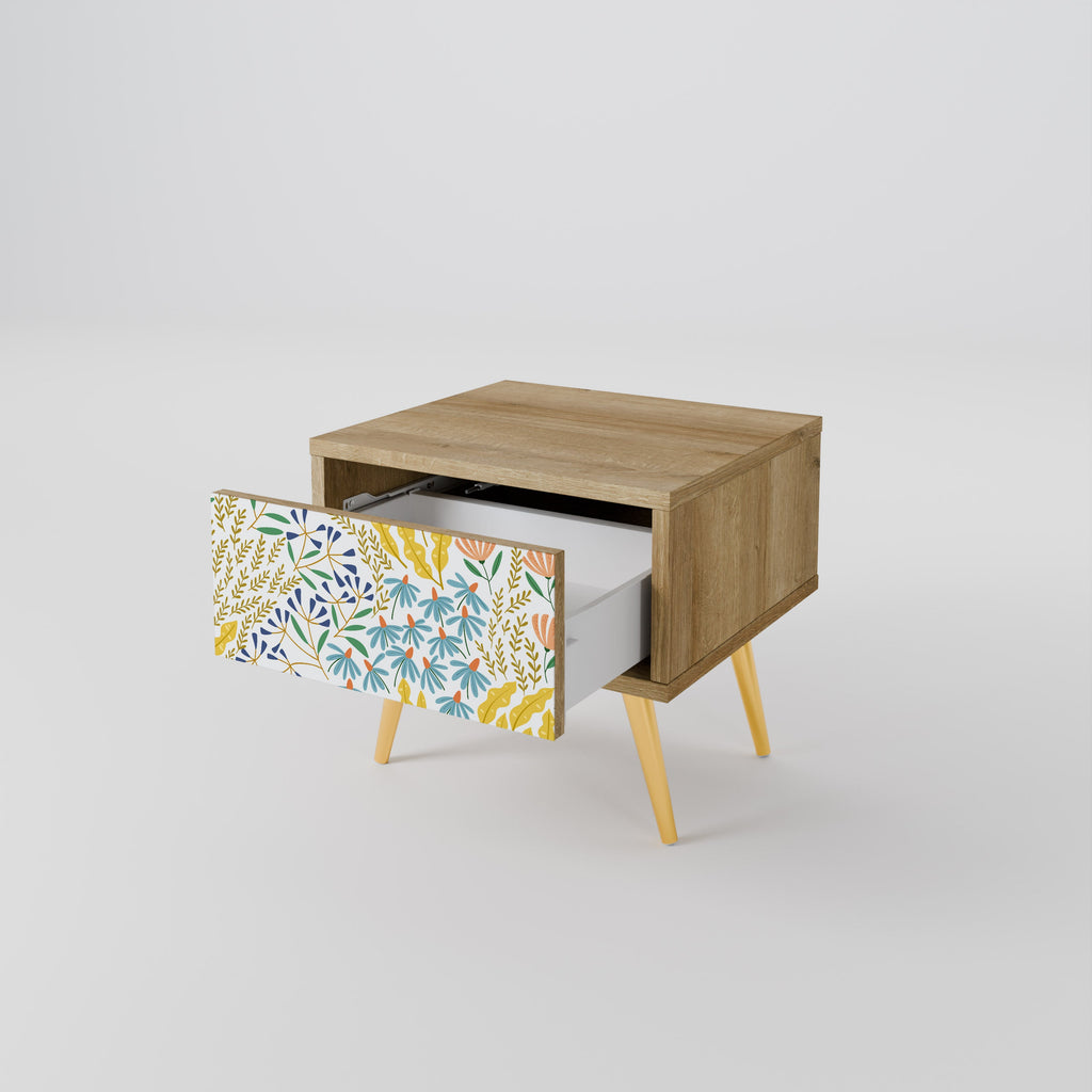 Table de chevet HELLO SPRING effet chêne