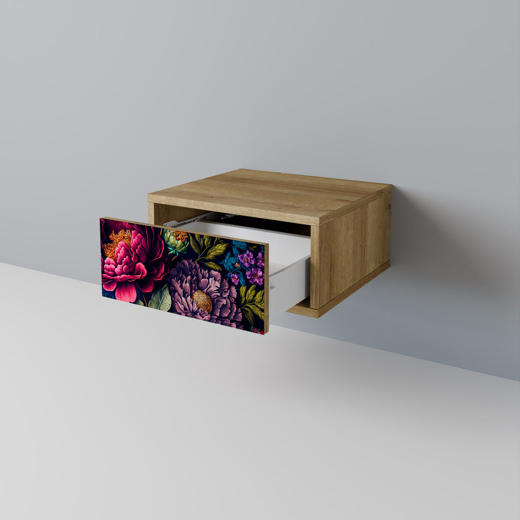 BLOOMING ELEGANCE Nightstand in Oak Effect