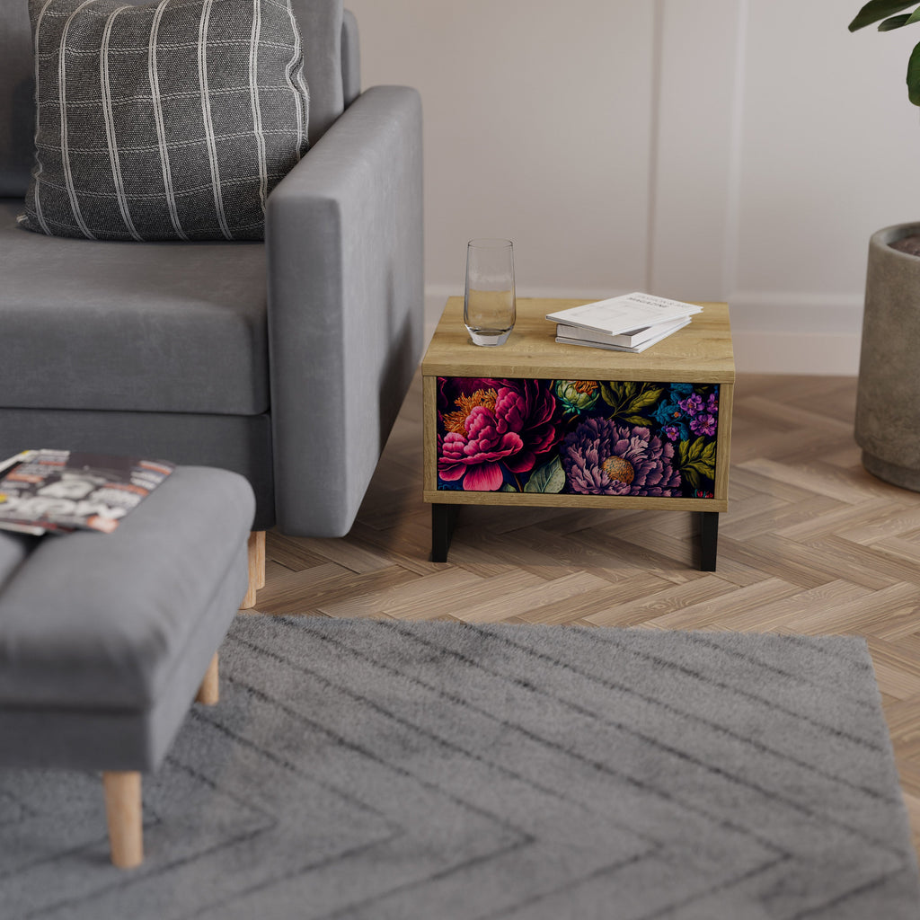 BLOOMING ELEGANCE Nightstand in Oak Effect