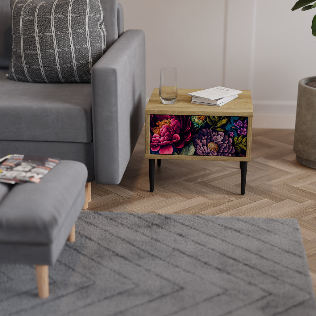 BLOOMING ELEGANCE Nightstand in Oak Effect