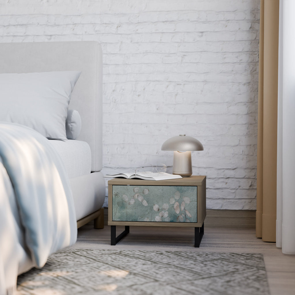 NIGHT LADY Nightstand in Oak Effect