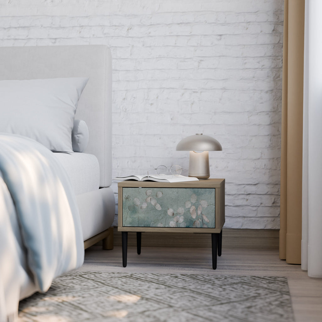 NIGHT LADY Nightstand in Oak Effect