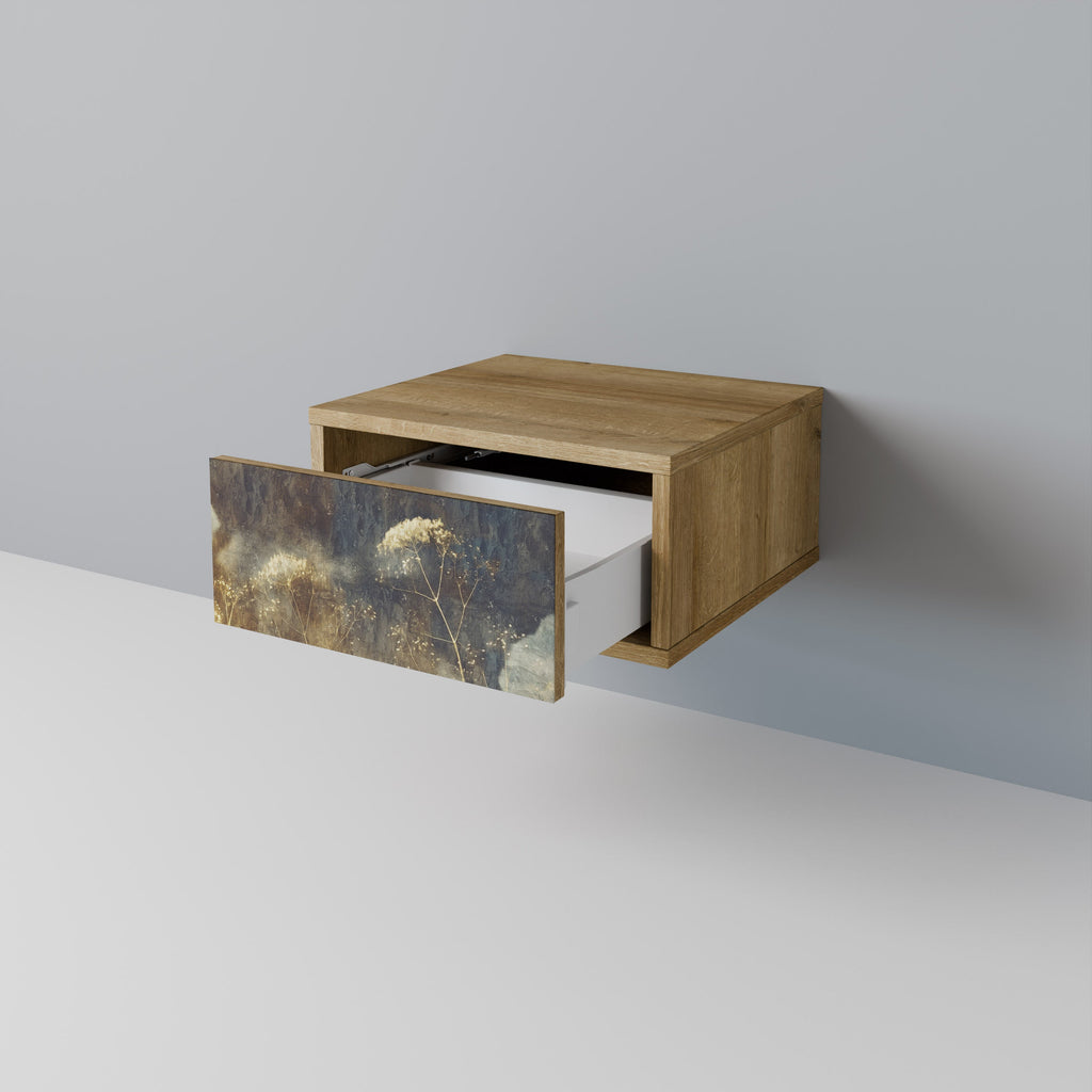 GENTLE POWER Nightstand in Oak Effect