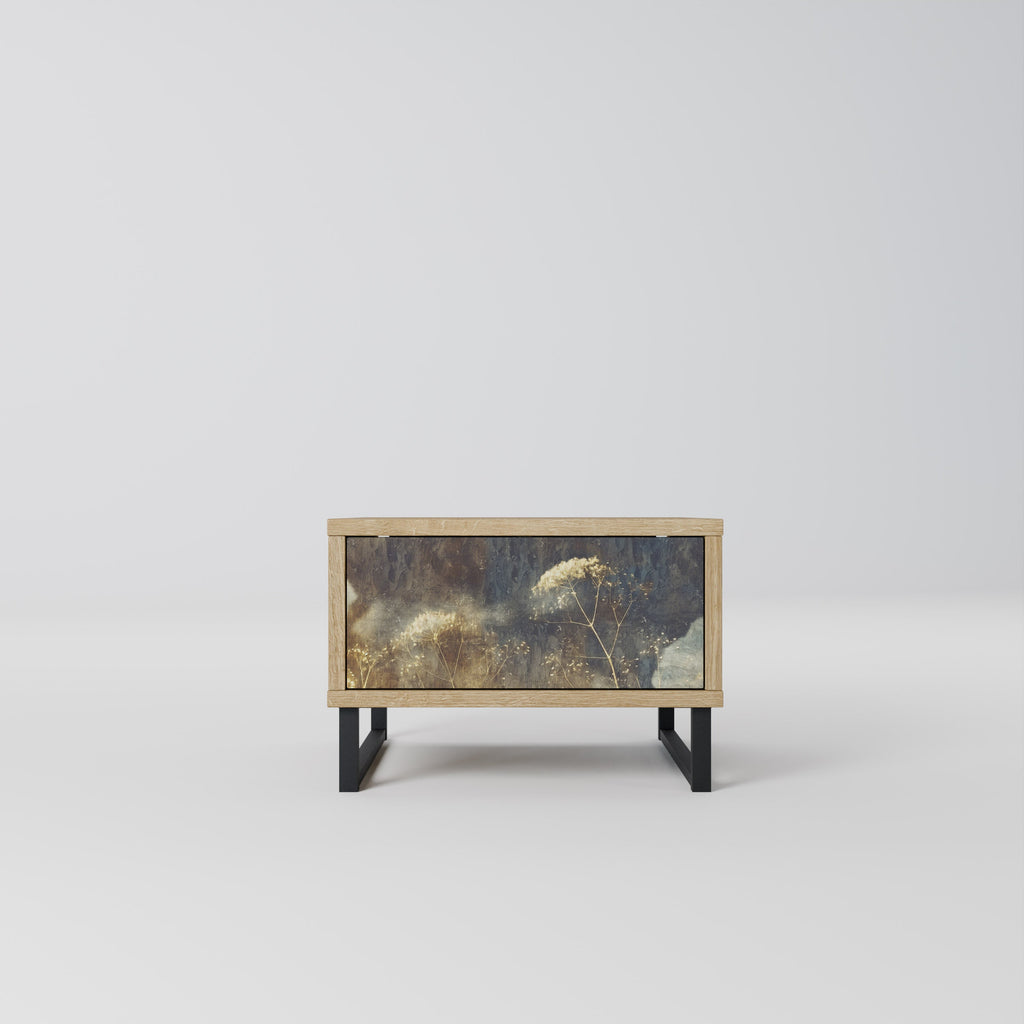 GENTLE POWER Nightstand in Oak Effect