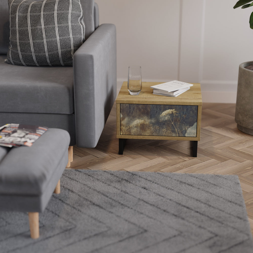 GENTLE POWER Nightstand in Oak Effect