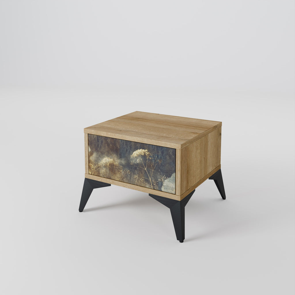 GENTLE POWER Nightstand in Oak Effect