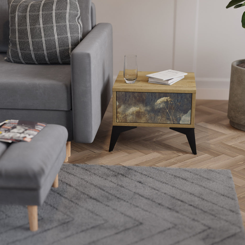 GENTLE POWER Nightstand in Oak Effect