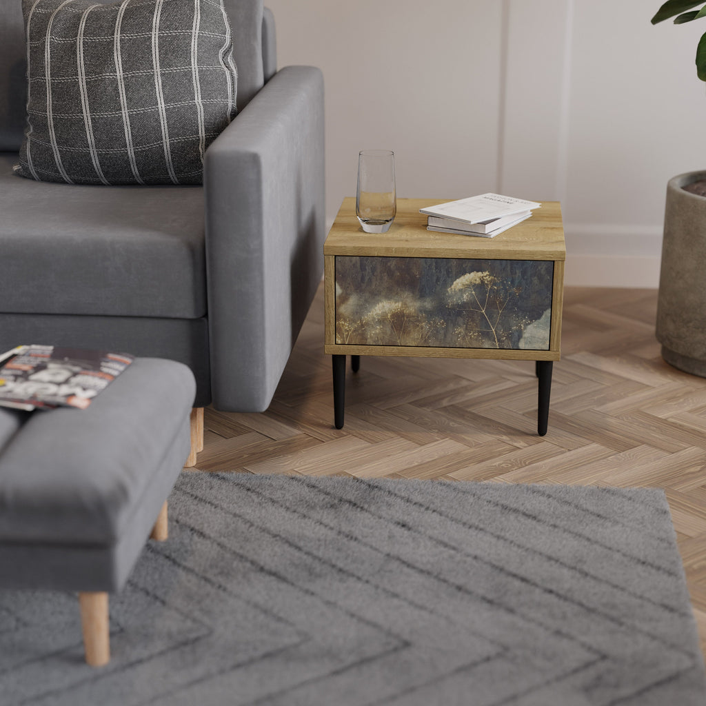 GENTLE POWER Nightstand in Oak Effect