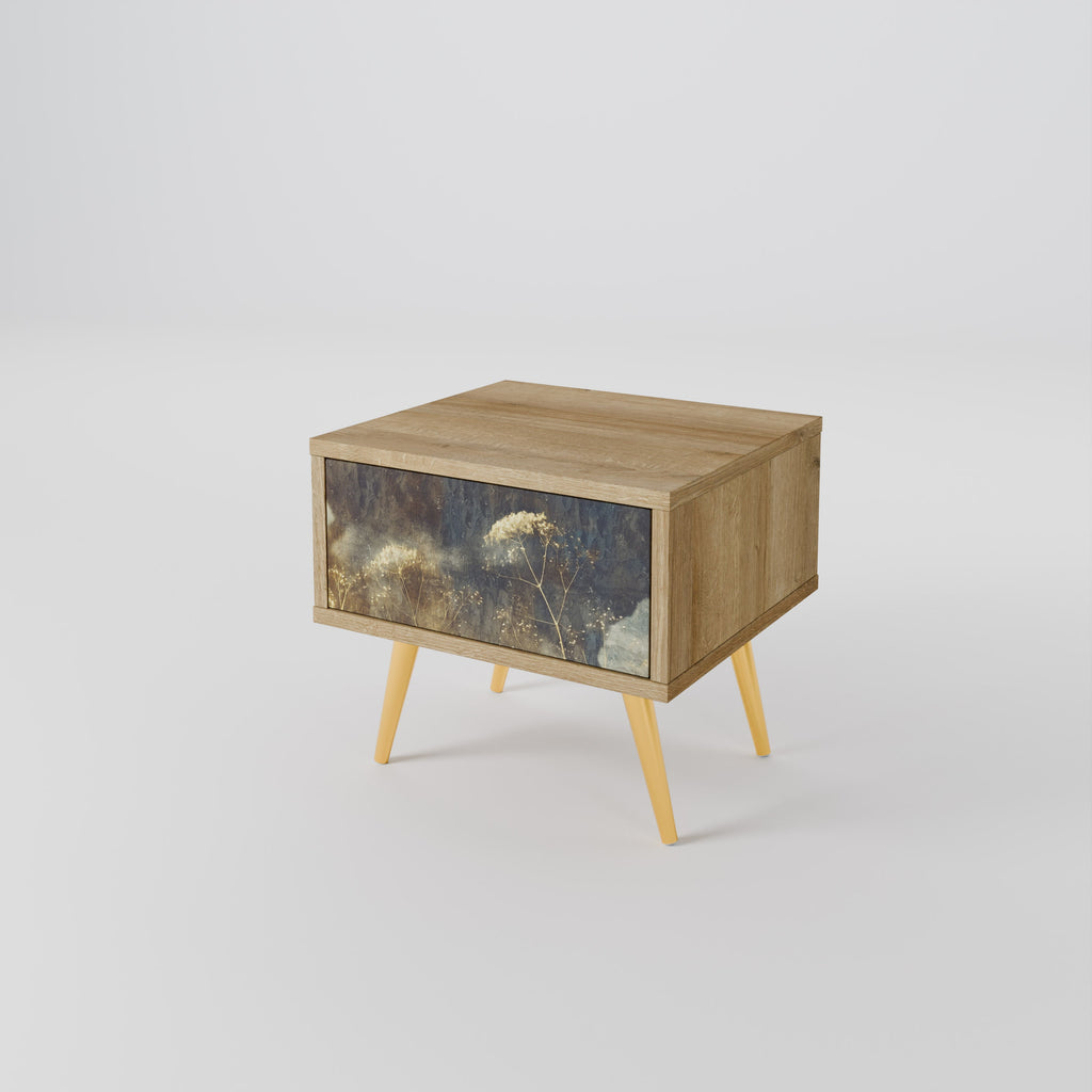GENTLE POWER Nightstand in Oak Effect