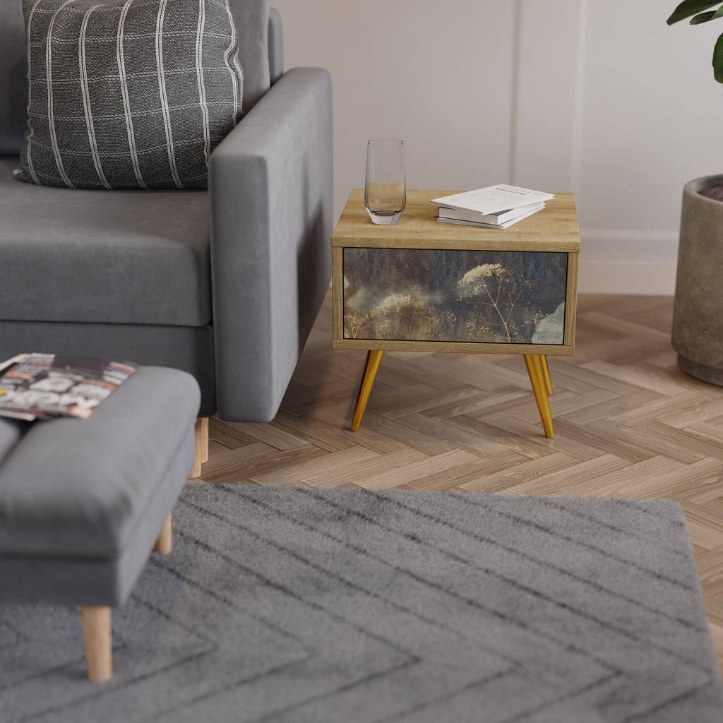 GENTLE POWER Nightstand in Oak Effect