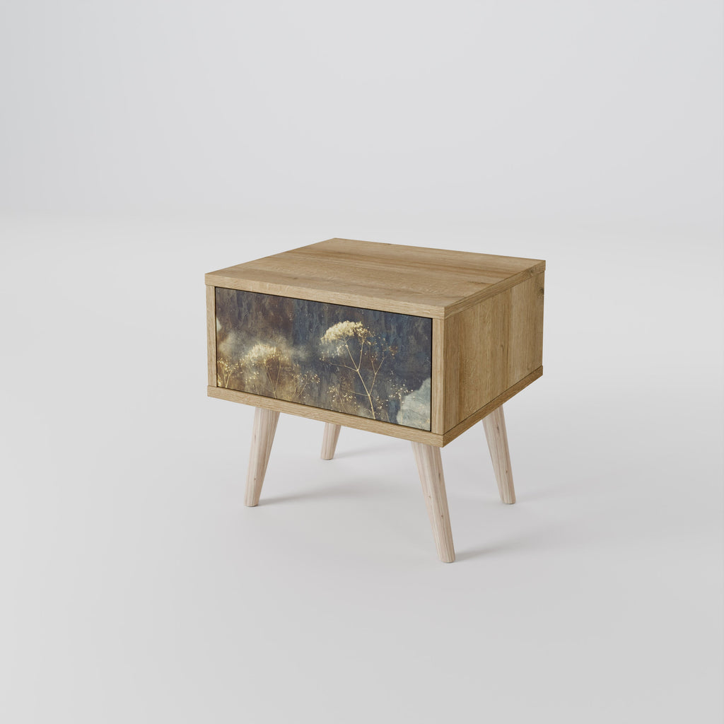 GENTLE POWER Nightstand in Oak Effect