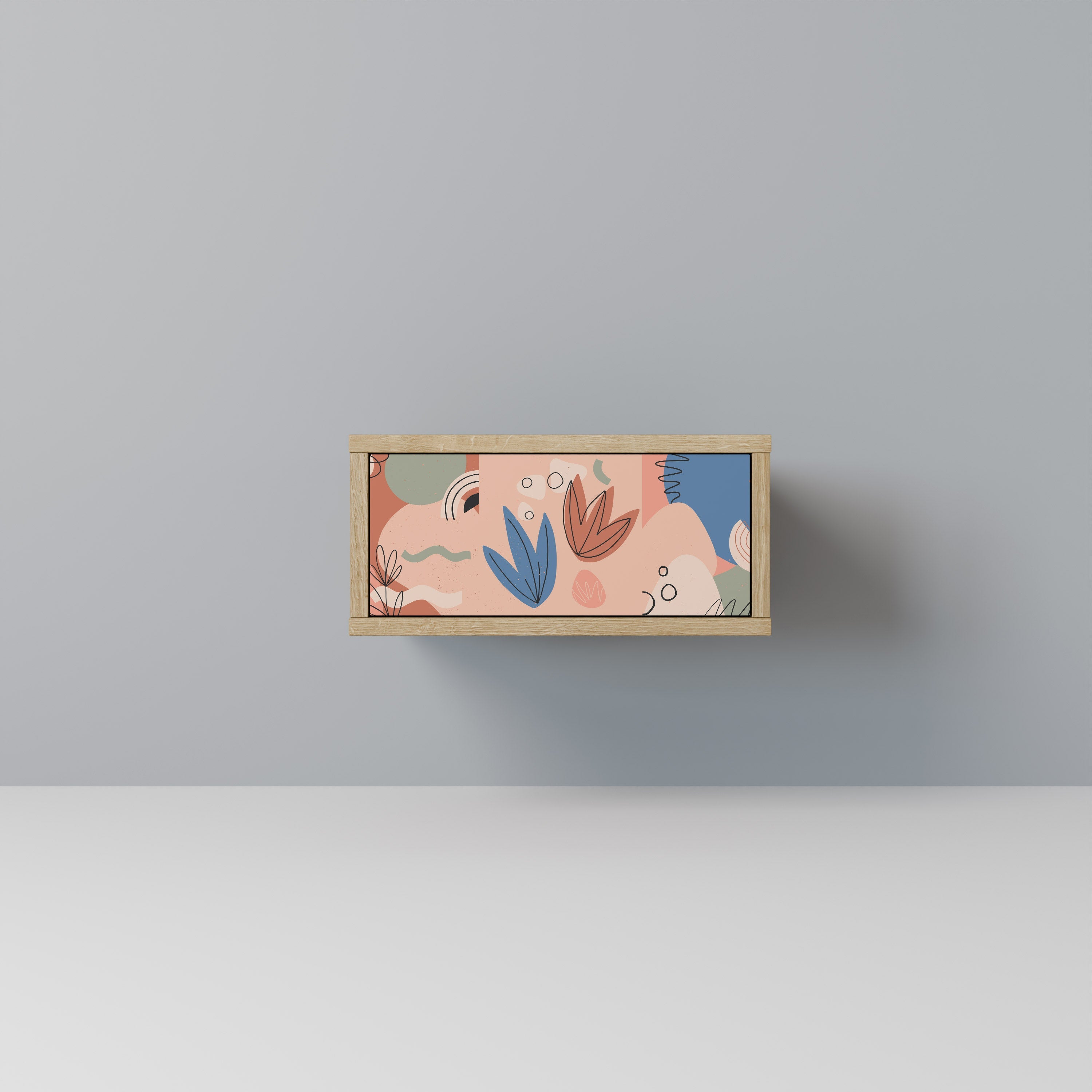 Table de chevet PASTEL DESTINY effet chêne