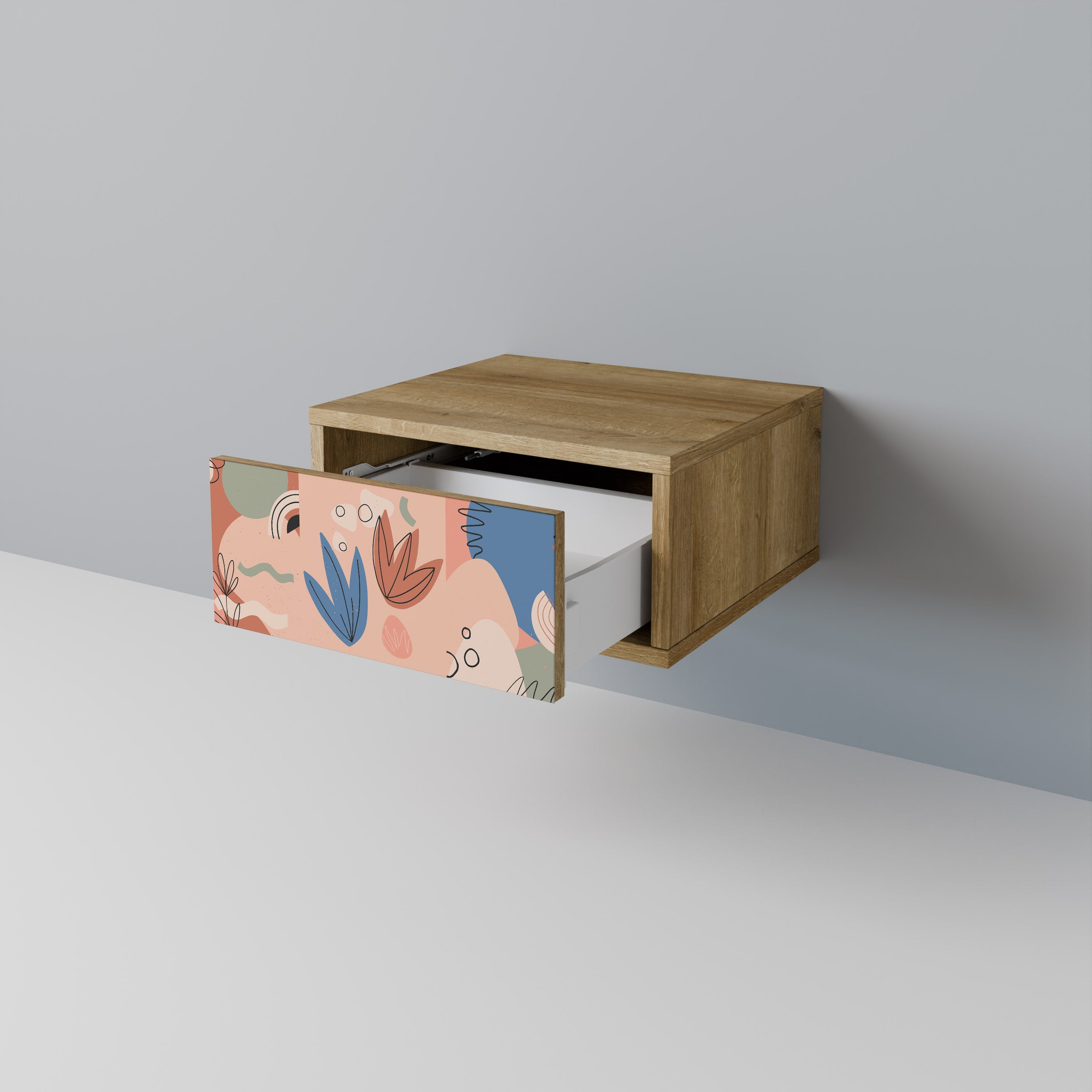 Table de chevet PASTEL DESTINY effet chêne