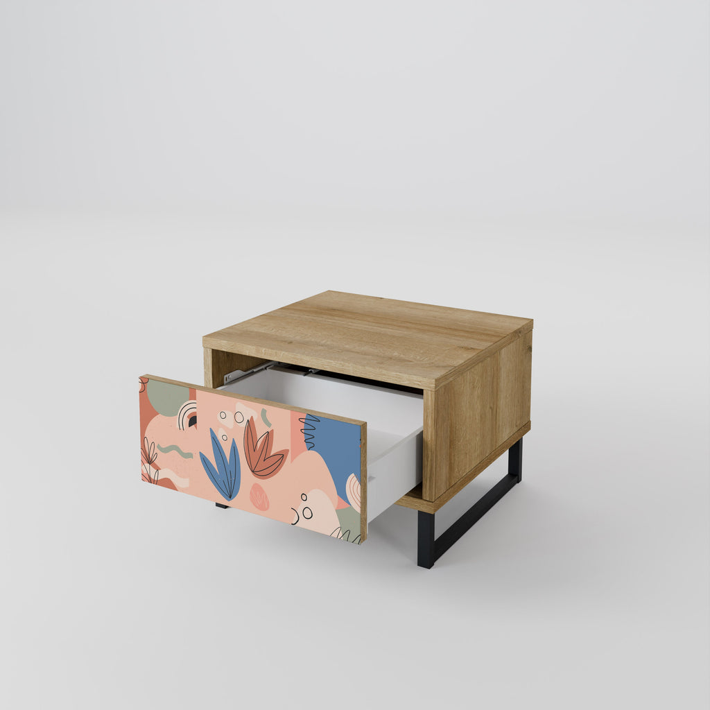 PASTEL DESTINY Nightstand in Oak Effect