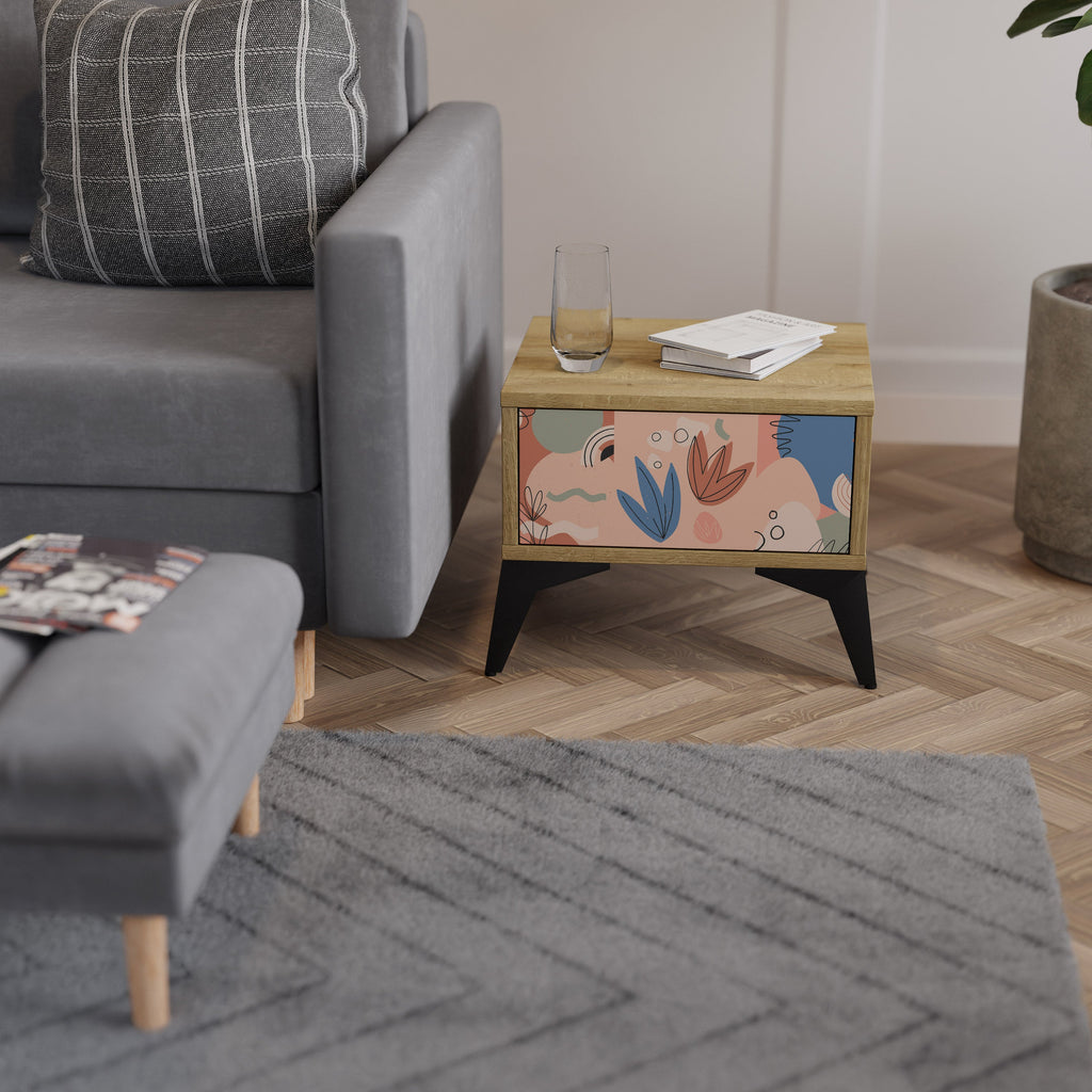 PASTEL DESTINY Nightstand in Oak Effect