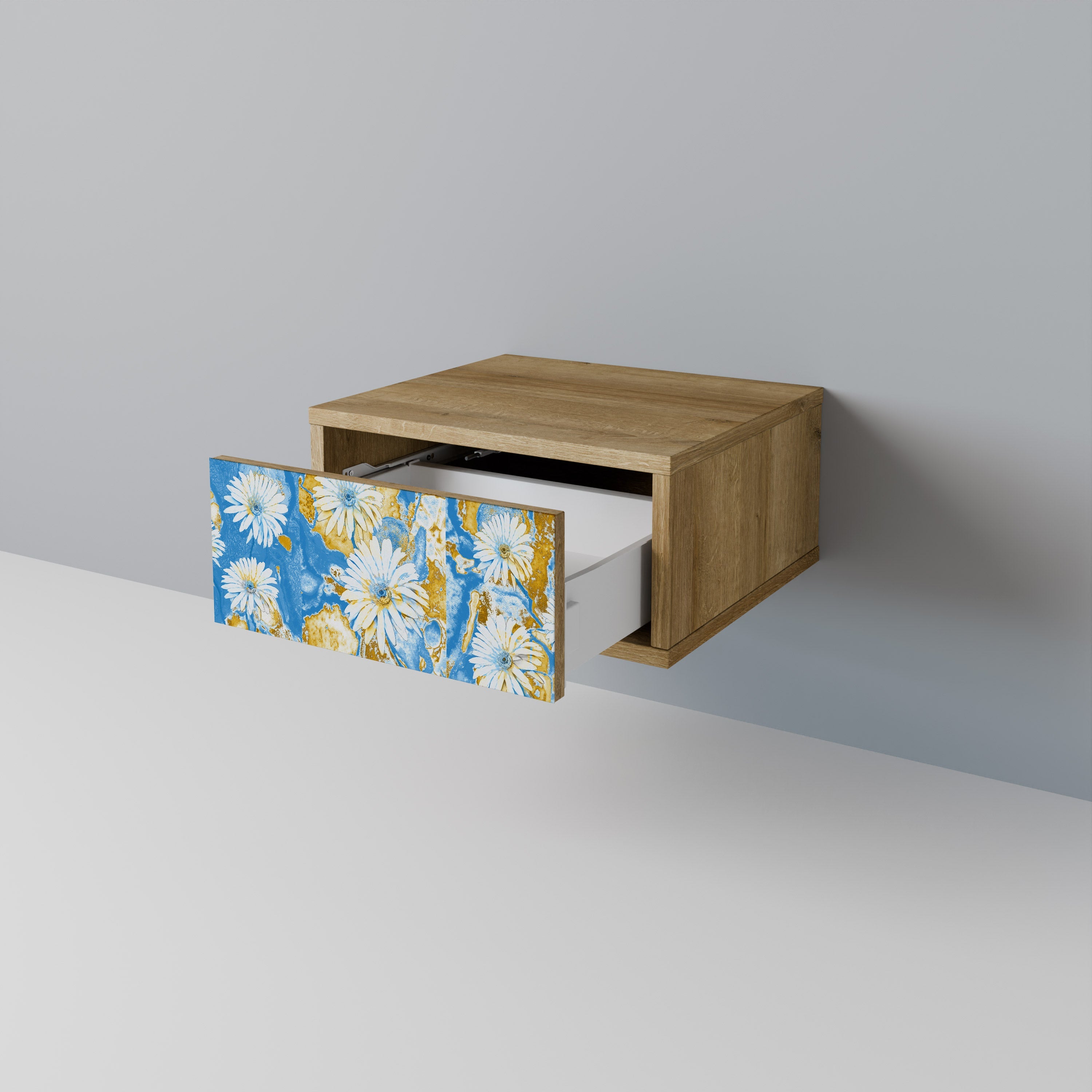 Table de chevet DAISY LUXE effet chêne