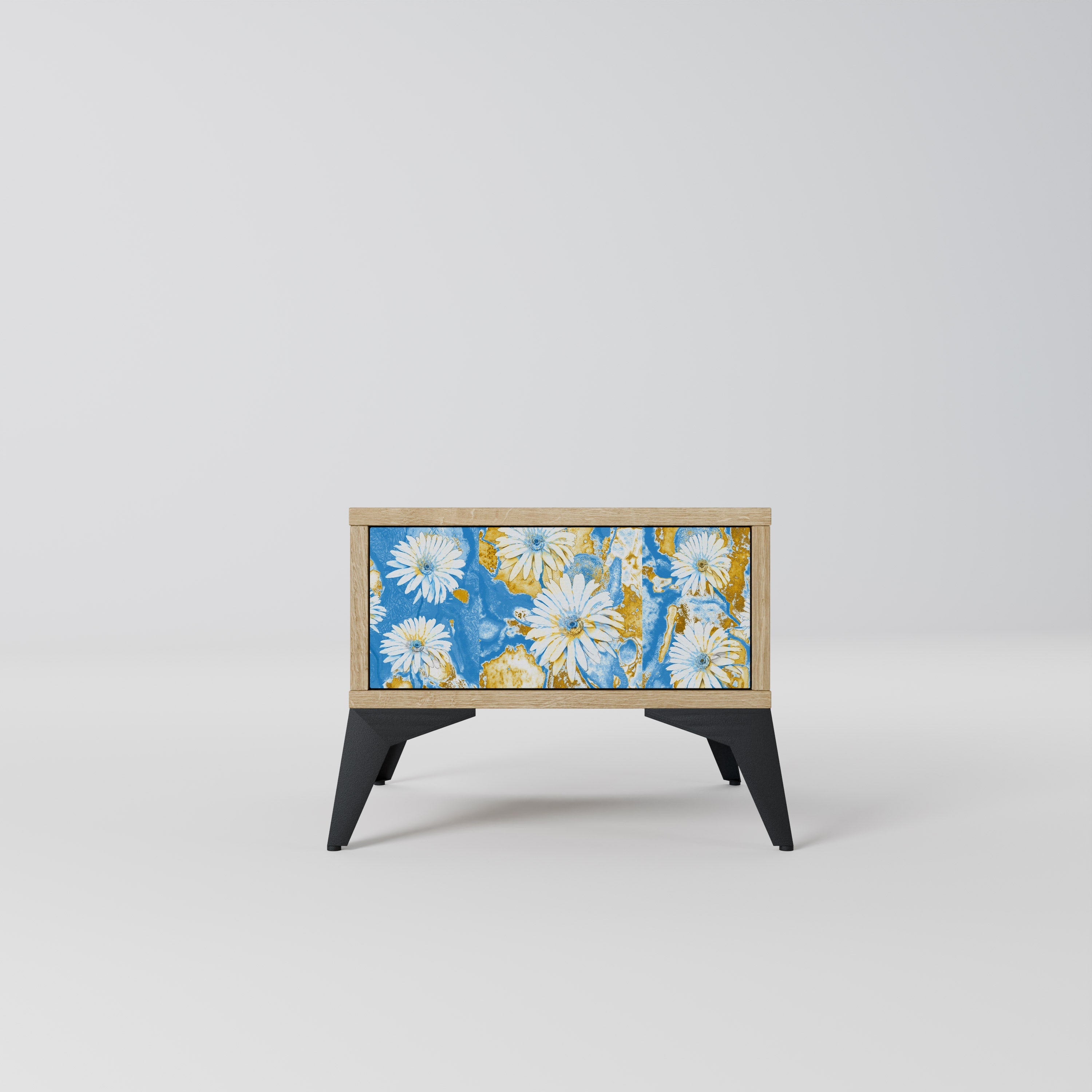 Table de chevet DAISY LUXE effet chêne