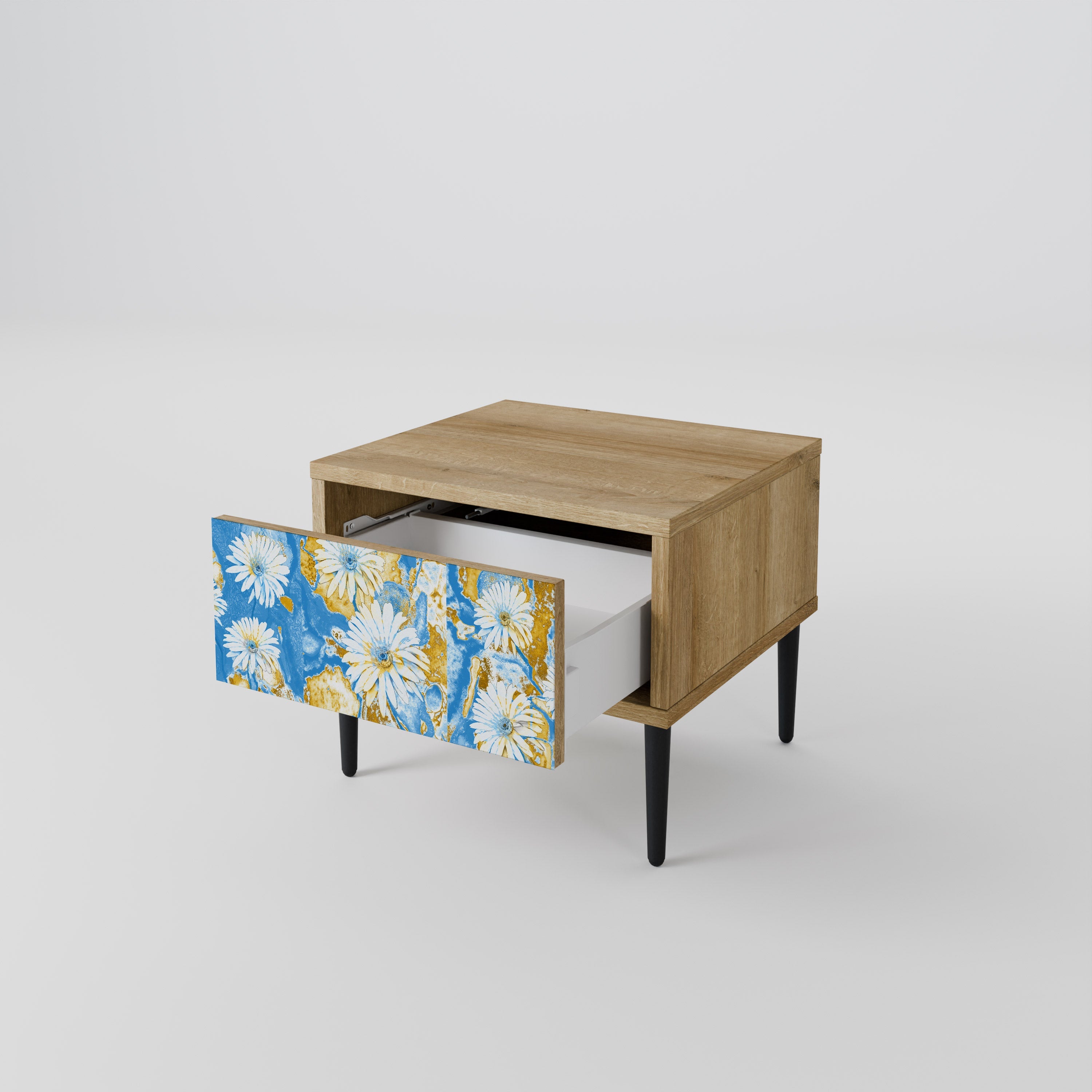 Table de chevet DAISY LUXE effet chêne