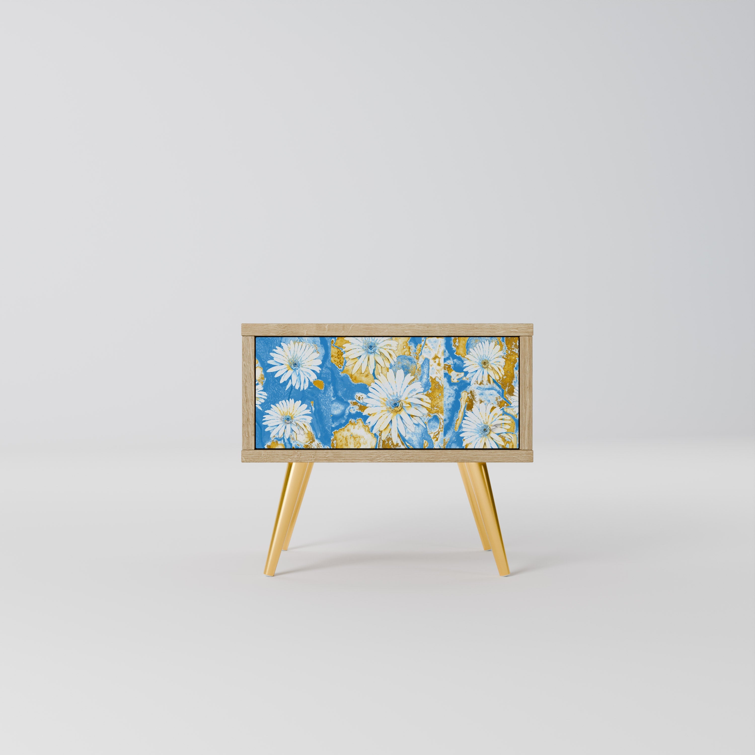 Table de chevet DAISY LUXE effet chêne