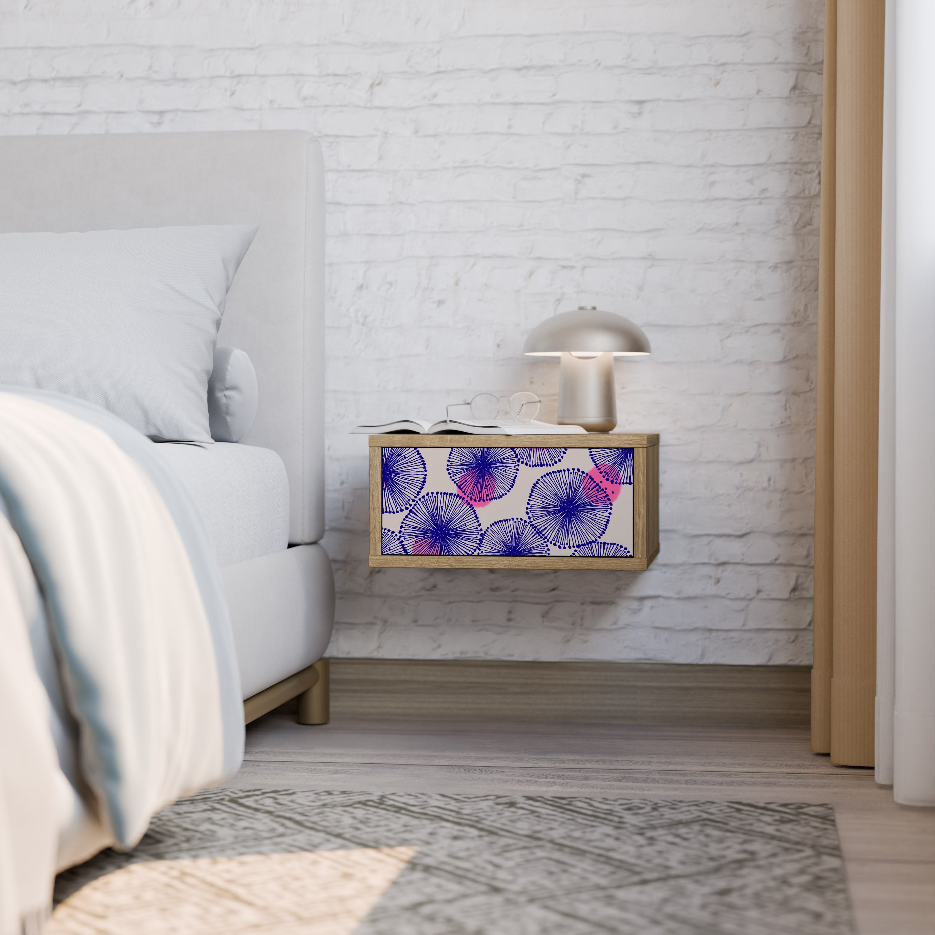 Table de chevet MAGIC NATURE effet chêne