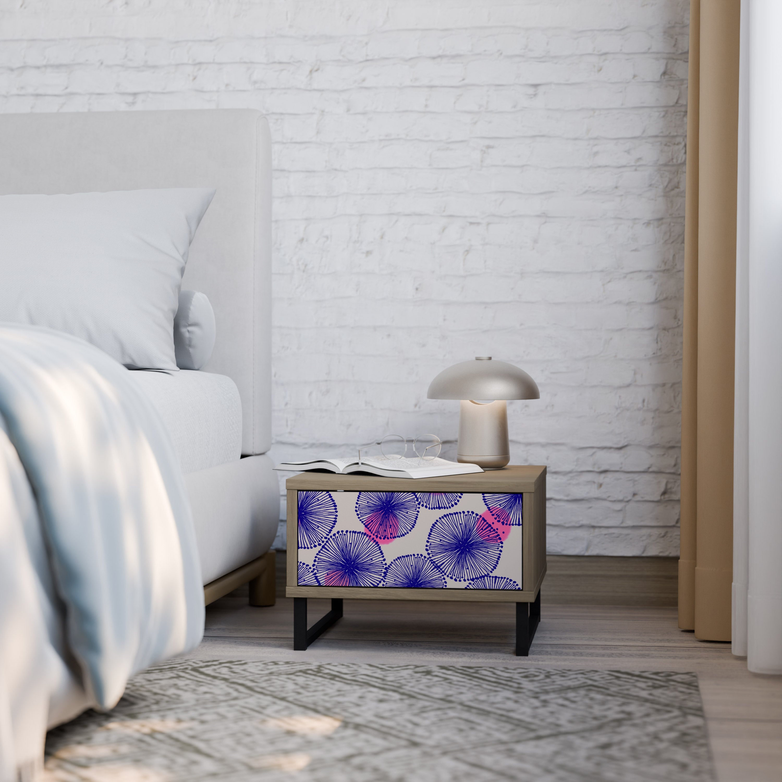 Table de chevet MAGIC NATURE effet chêne