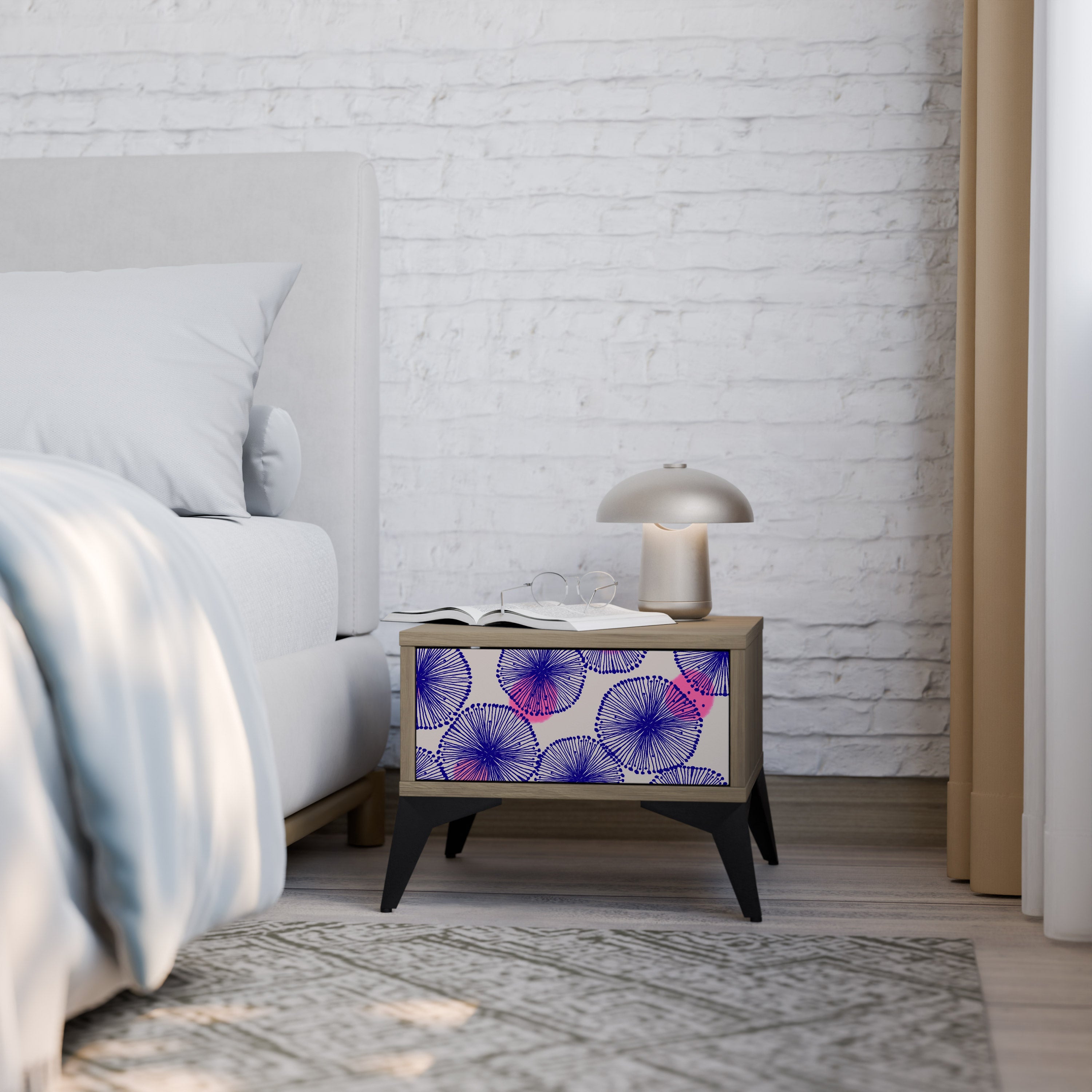 Table de chevet MAGIC NATURE effet chêne