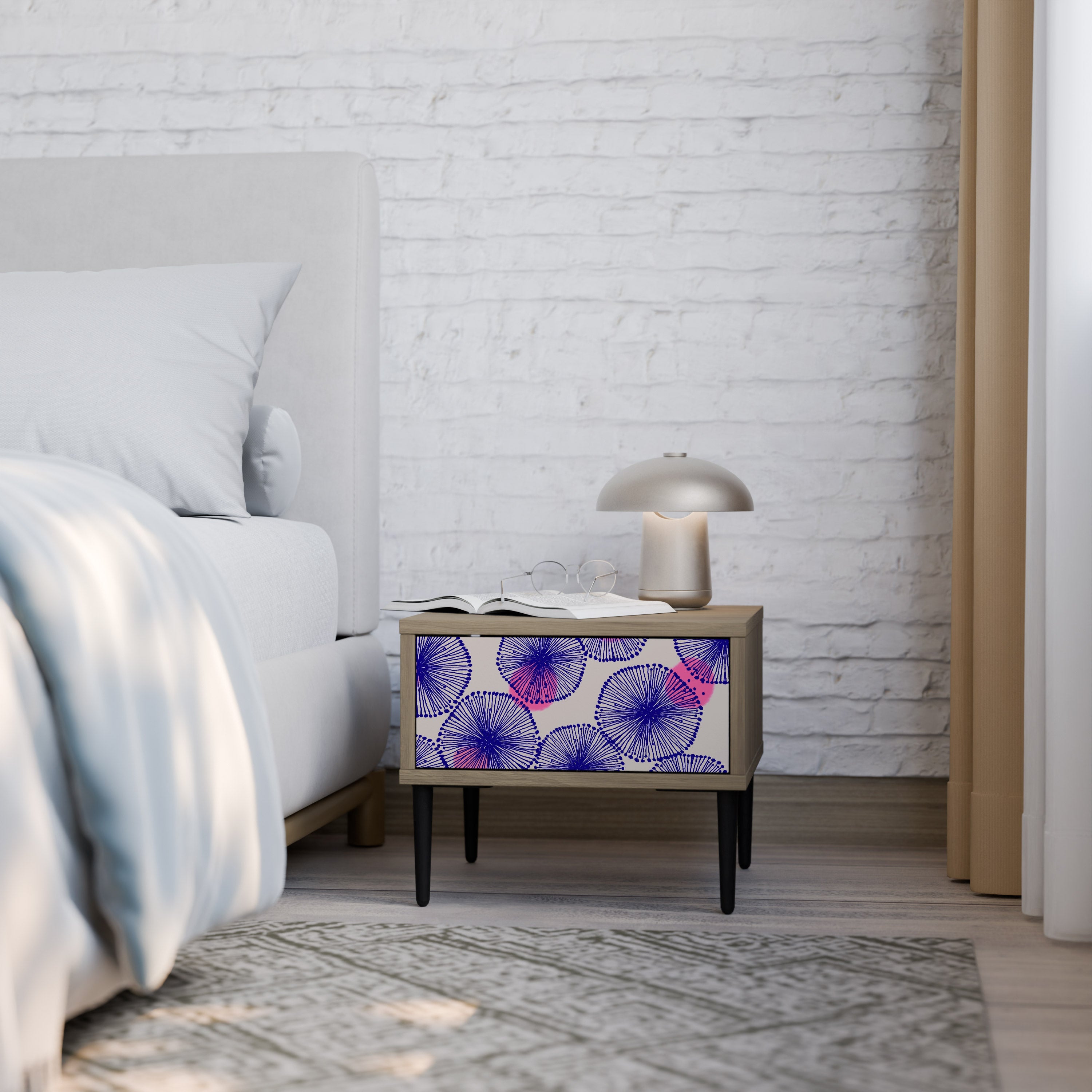 Table de chevet MAGIC NATURE effet chêne