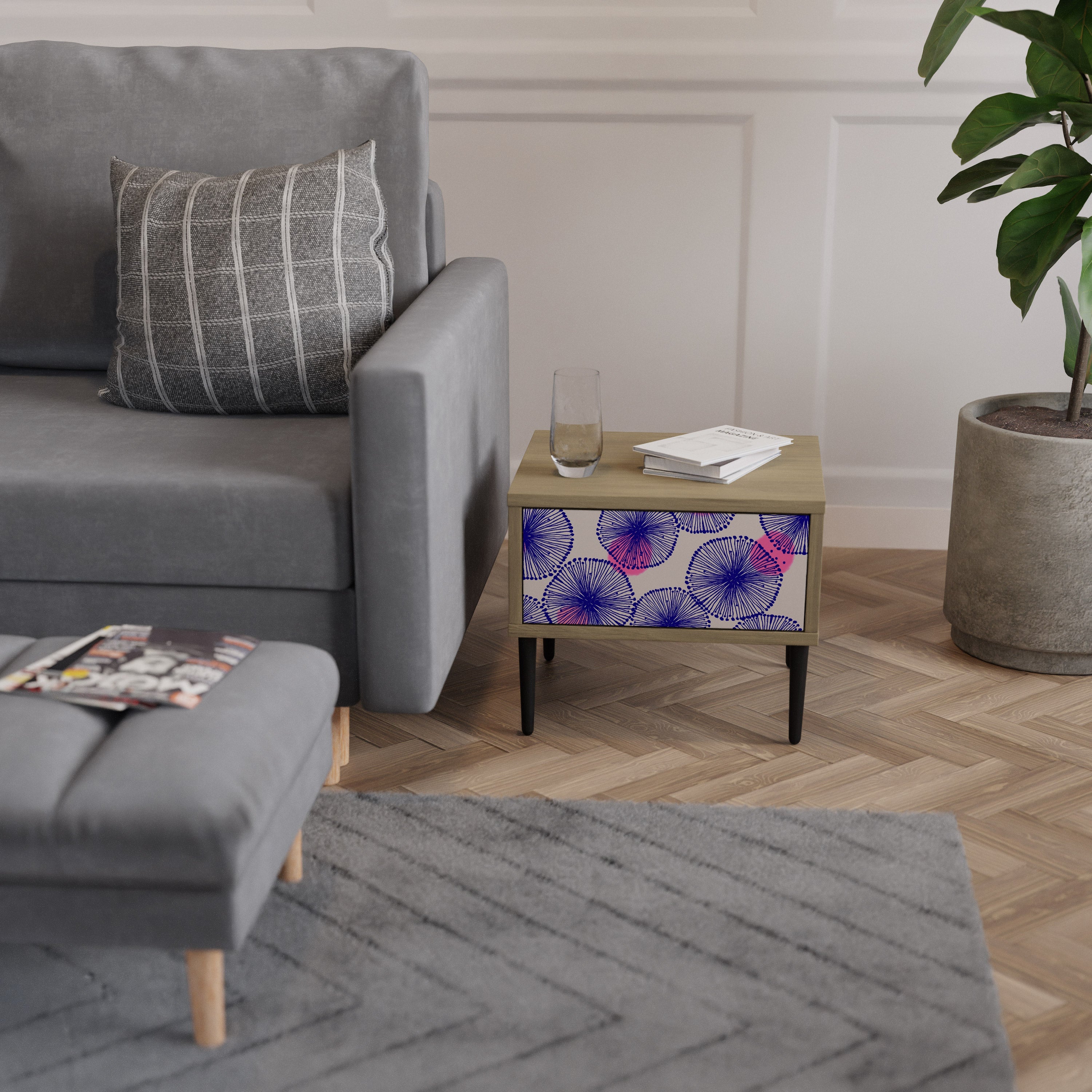 Table de chevet MAGIC NATURE effet chêne