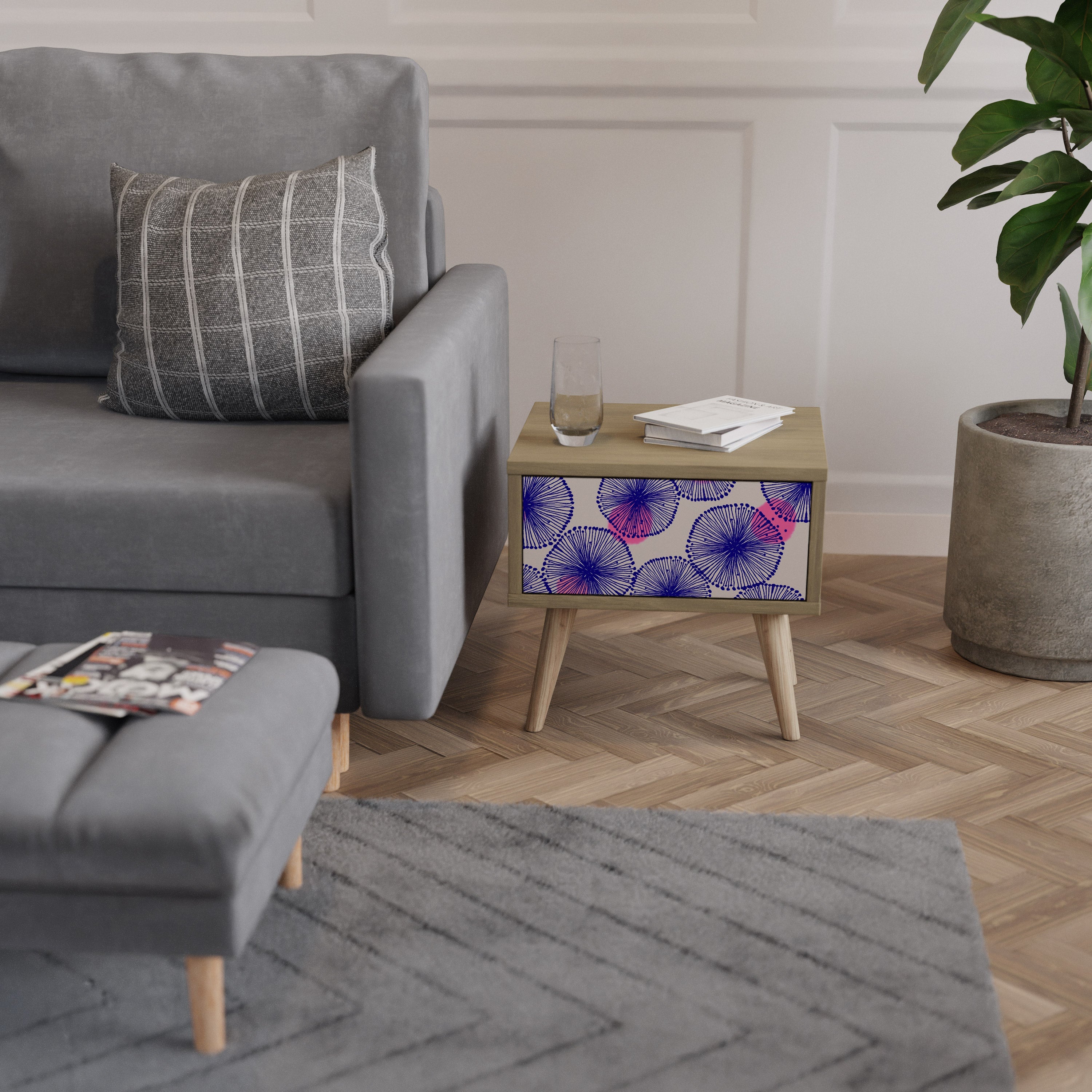 Table de chevet MAGIC NATURE effet chêne