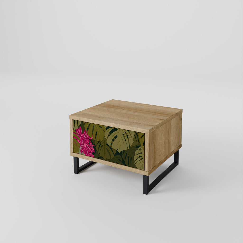 TROPICAL BEAUTY Nightstand in Oak Effect