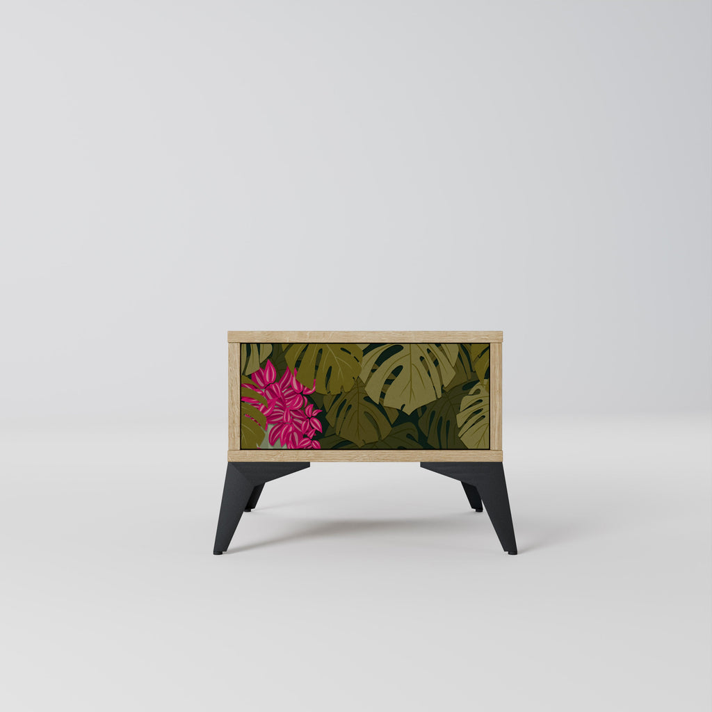 TROPICAL BEAUTY Nightstand in Oak Effect