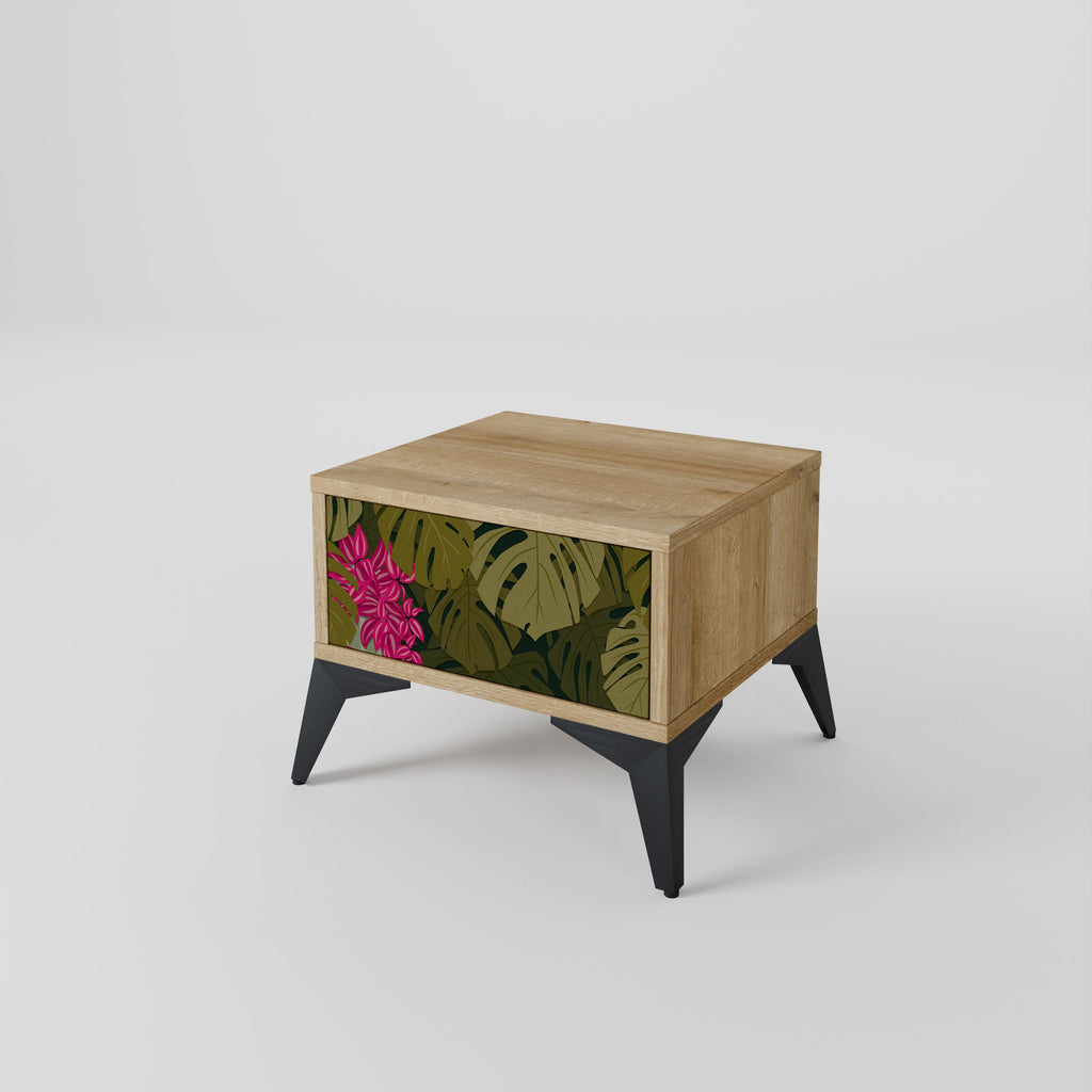 TROPICAL BEAUTY Nightstand in Oak Effect