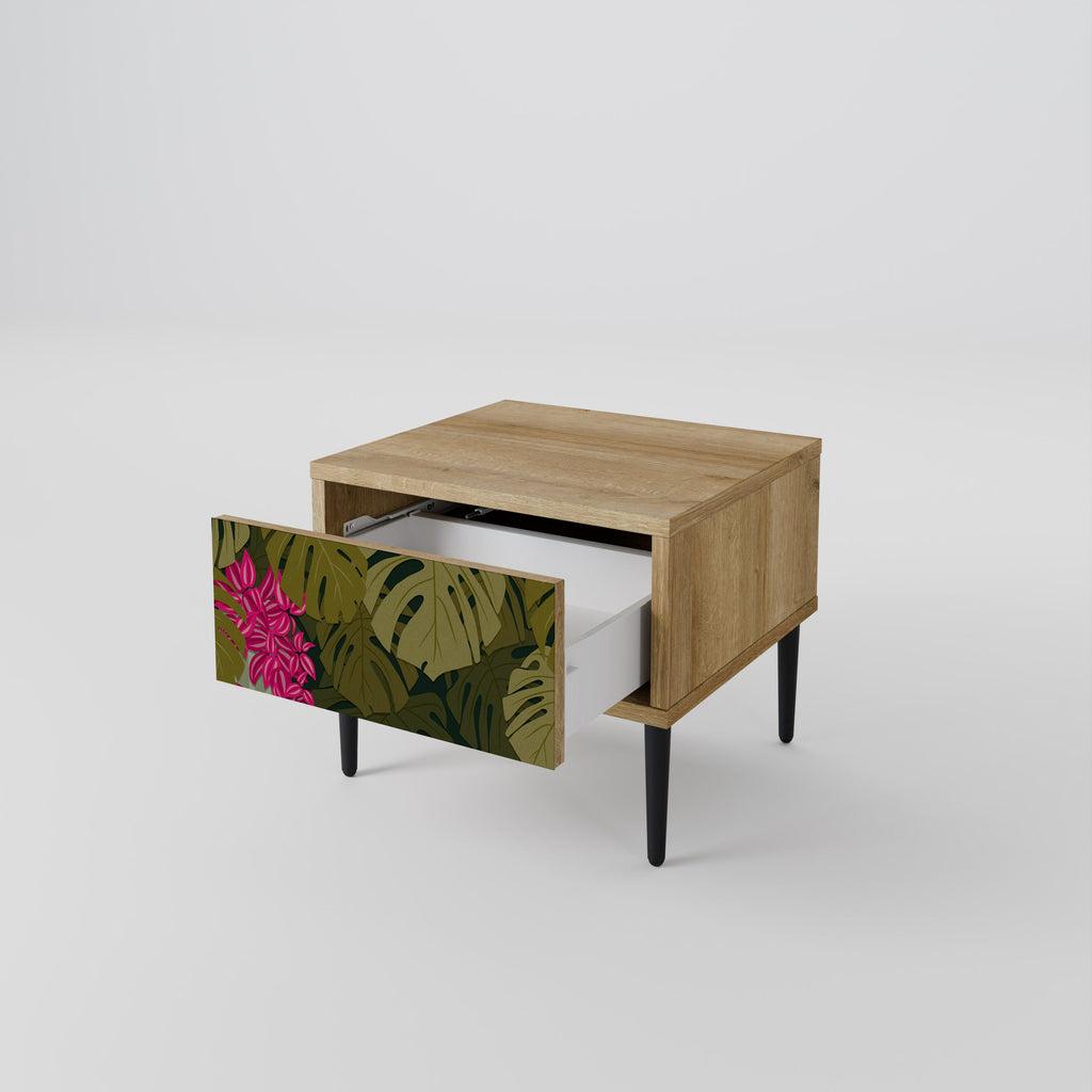 TROPICAL BEAUTY Nightstand in Oak Effect