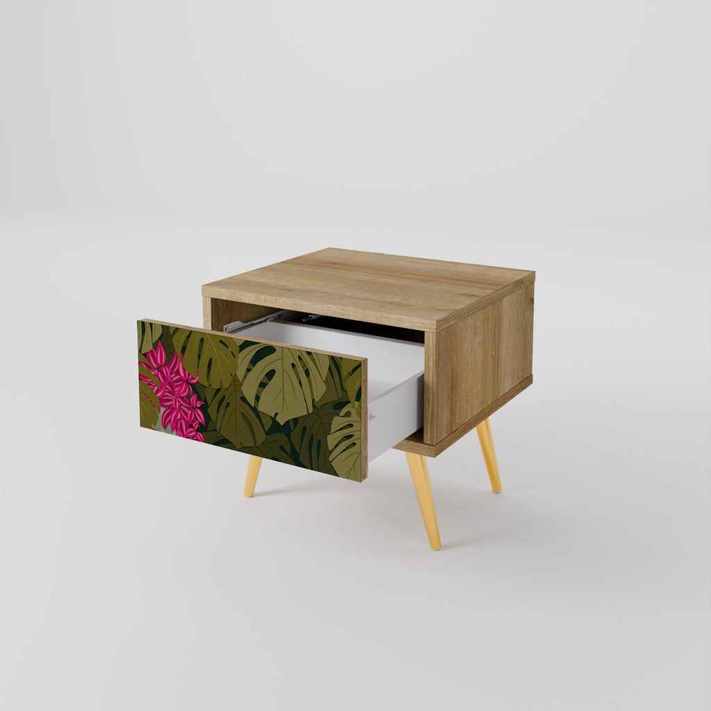 TROPICAL BEAUTY Nightstand in Oak Effect