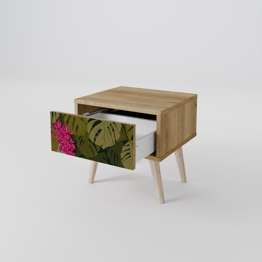 TROPICAL BEAUTY Nightstand in Oak Effect
