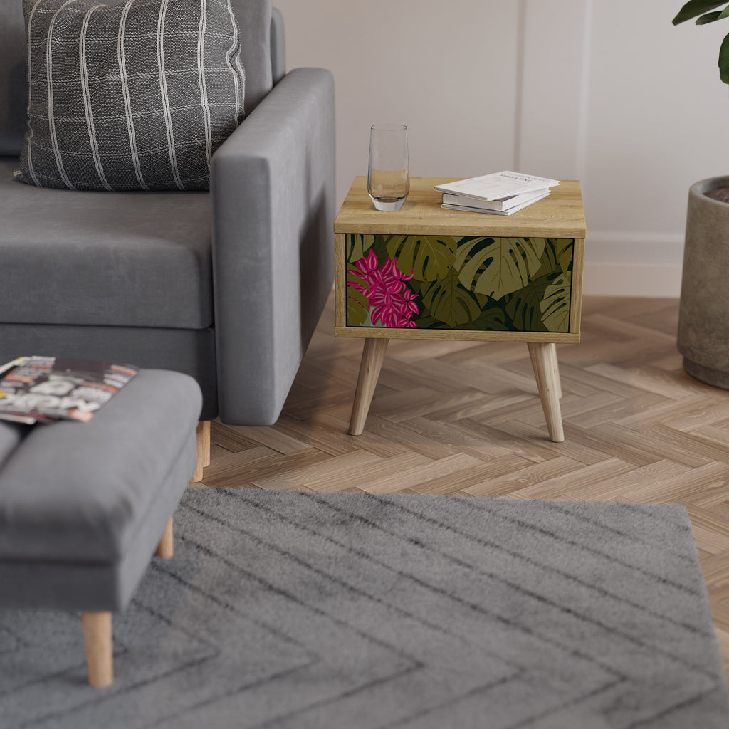 TROPICAL BEAUTY Nightstand in Oak Effect