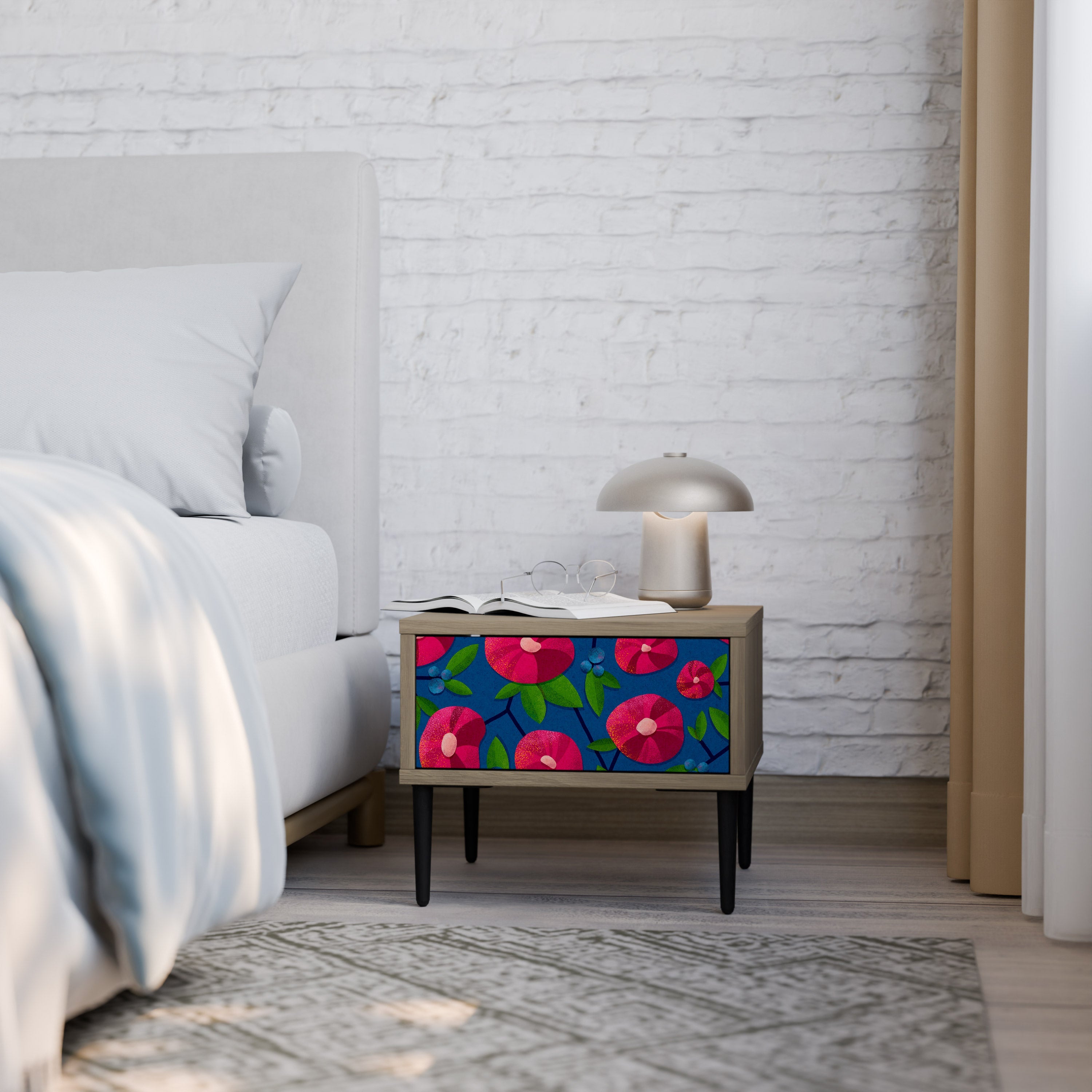 Table de chevet SPRING THOUGHTS effet chêne