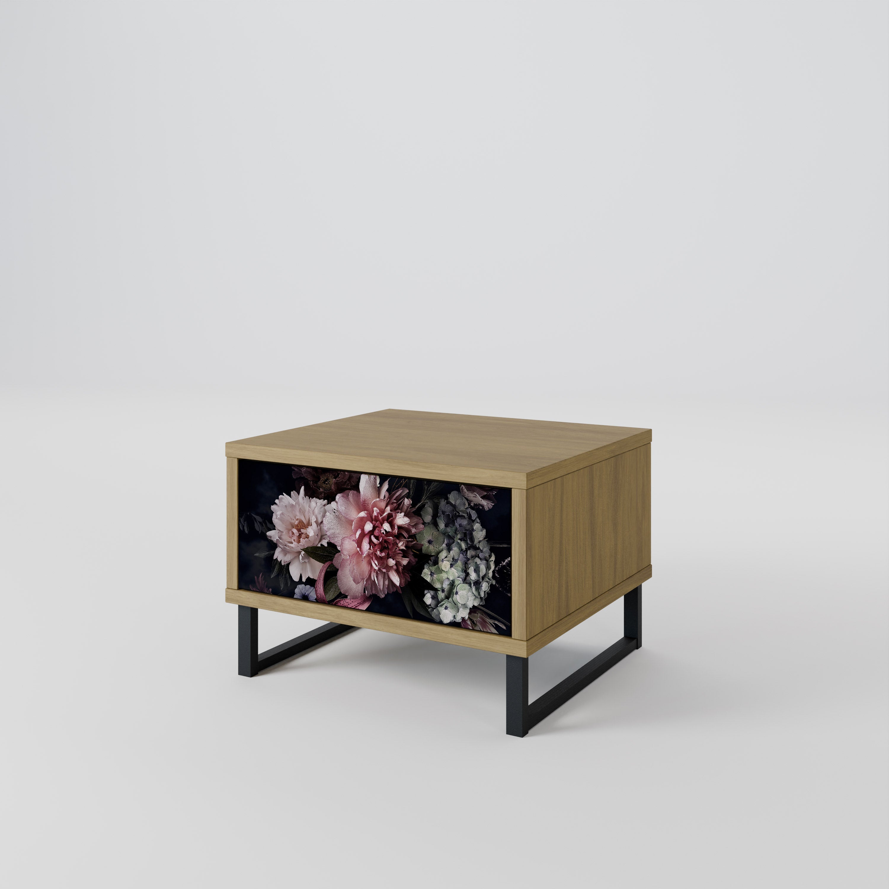 Table de chevet PURE BLOSSOM effet chêne