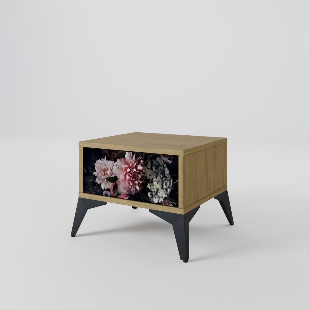 PURE BLOSSOM Nightstand in Oak Effect