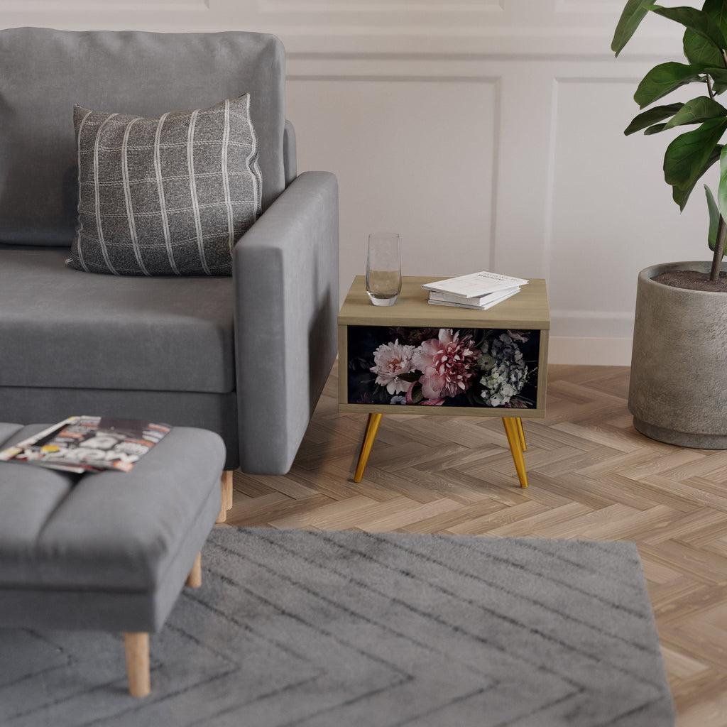 PURE BLOSSOM Nightstand in Oak Effect