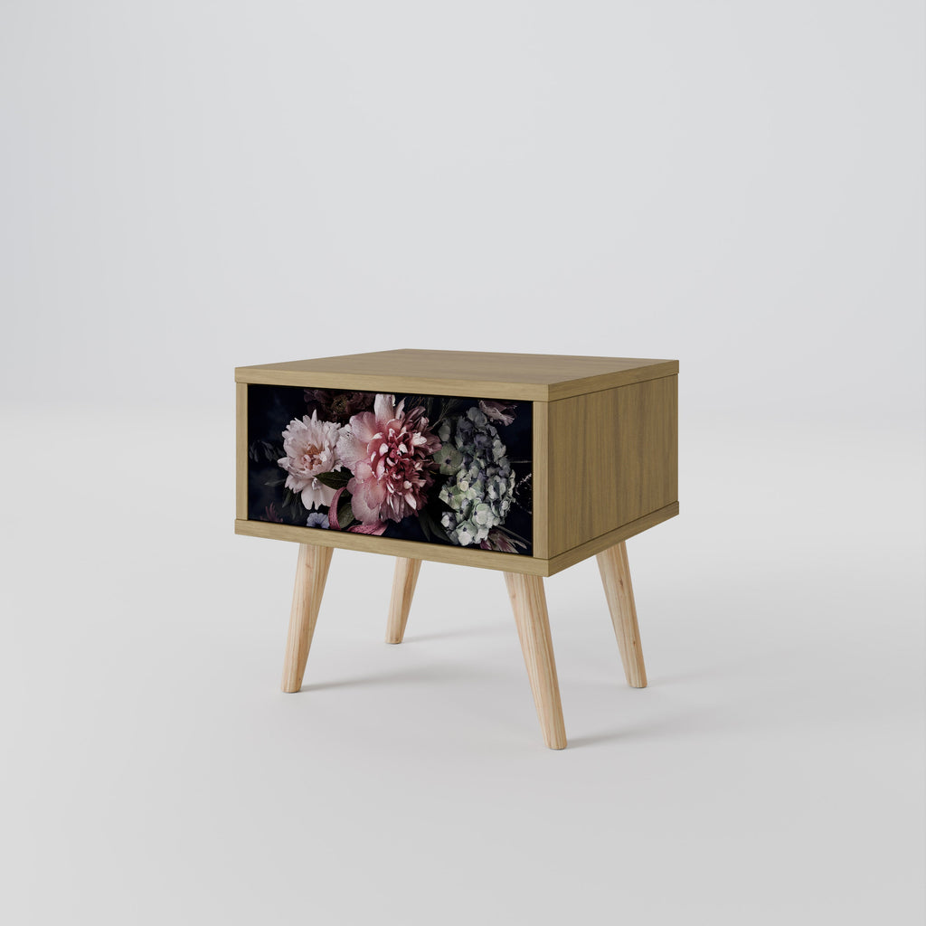 PURE BLOSSOM Nightstand in Oak Effect