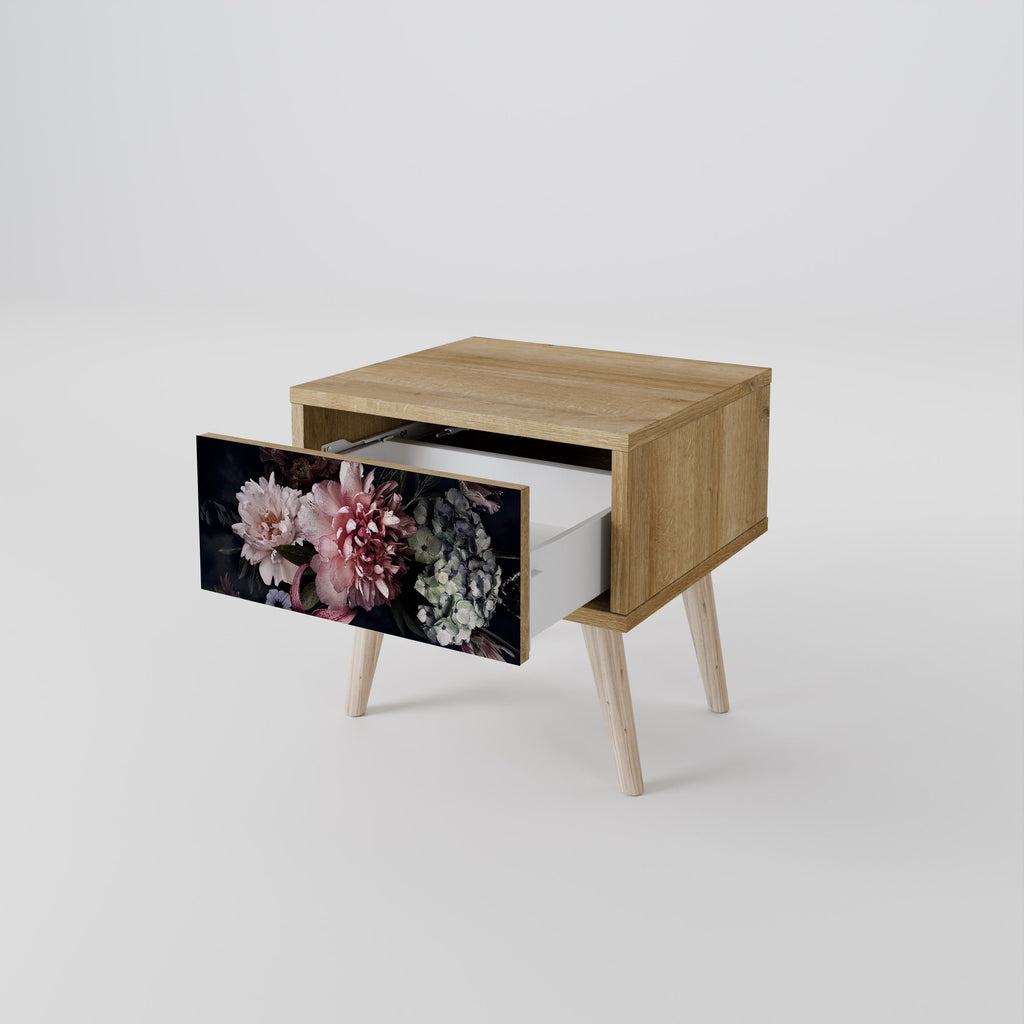 PURE BLOSSOM Nightstand in Oak Effect