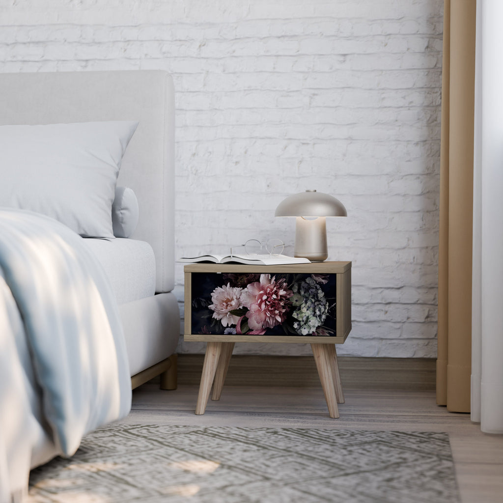 PURE BLOSSOM Nightstand in Oak Effect