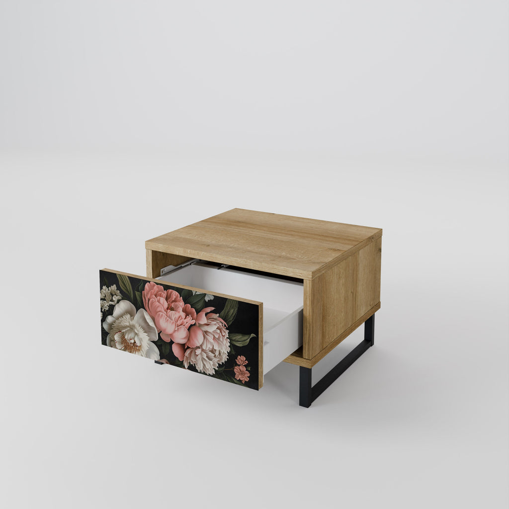 LUSH ELEGANCE Nightstand in Oak Effect