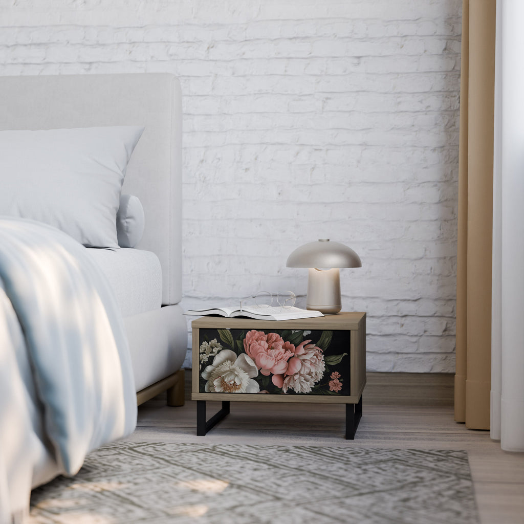 LUSH ELEGANCE Nightstand in Oak Effect