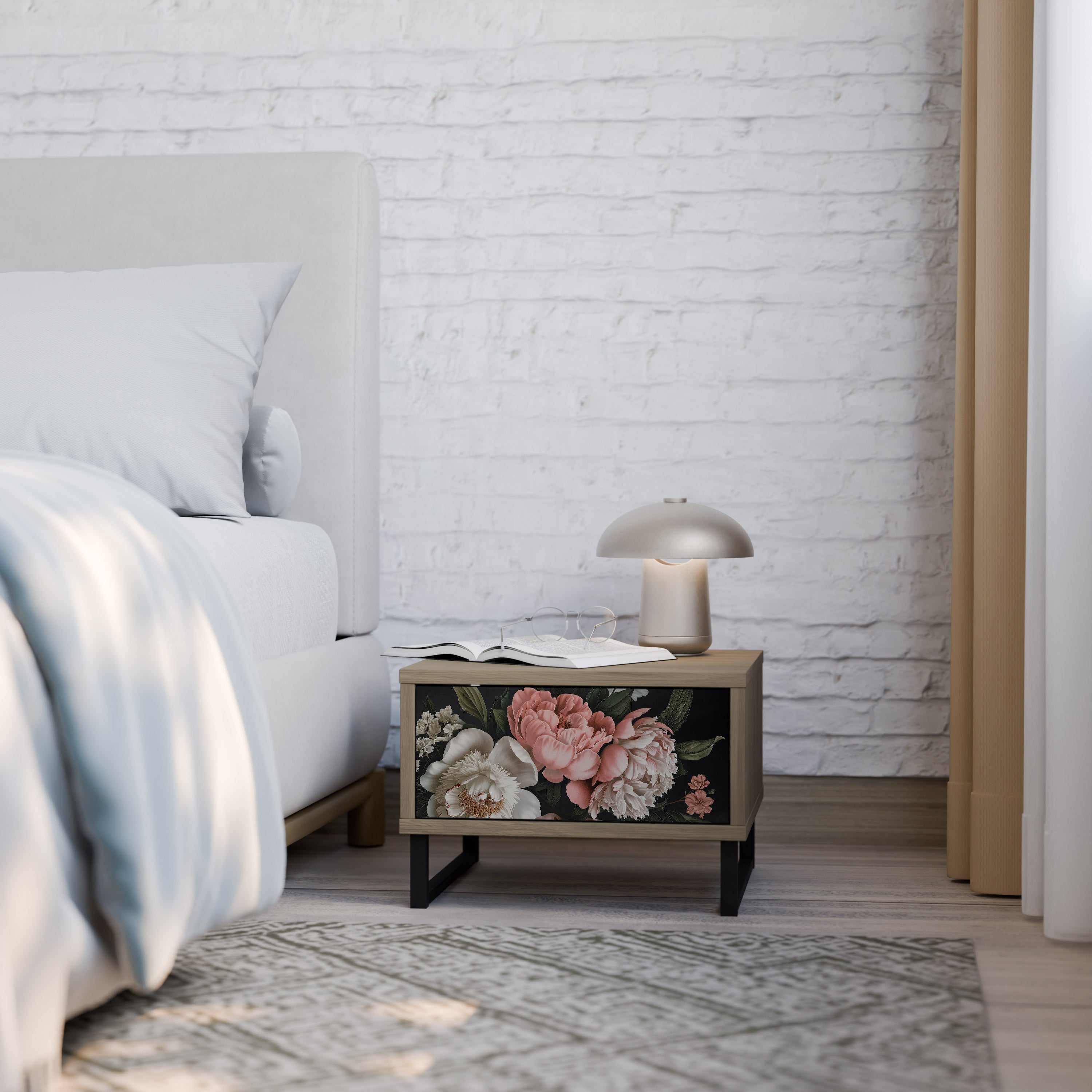 Table de chevet LUSH ELEGANCE effet chêne